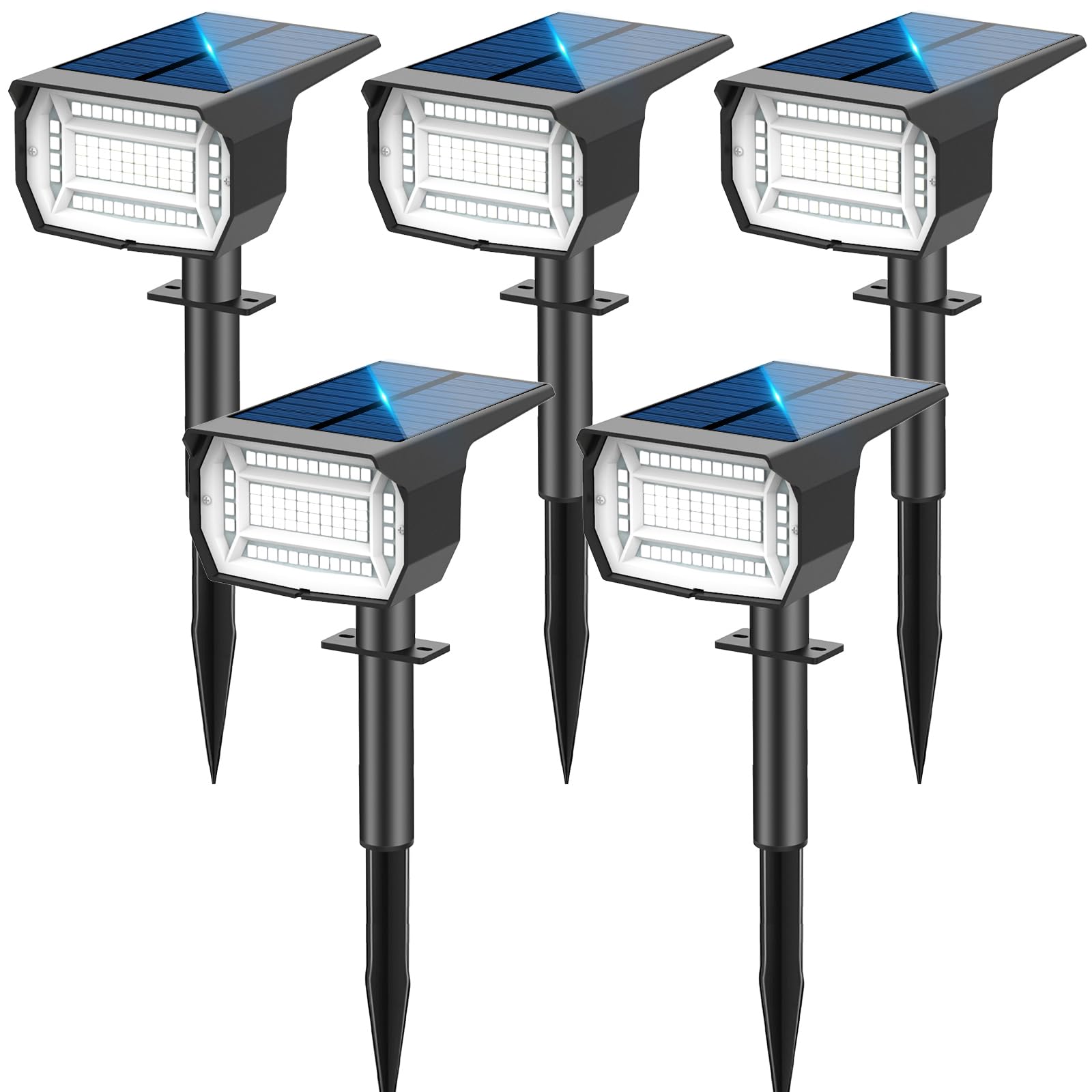 Lotmos 5Pcs Faretti Solari a LED da Esterno 72 LED