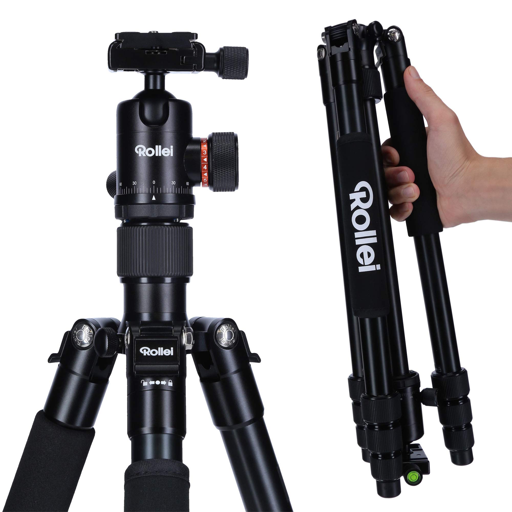 Rollei C5I - Treppiede Fotografico da Viaggio in Alu, Nero