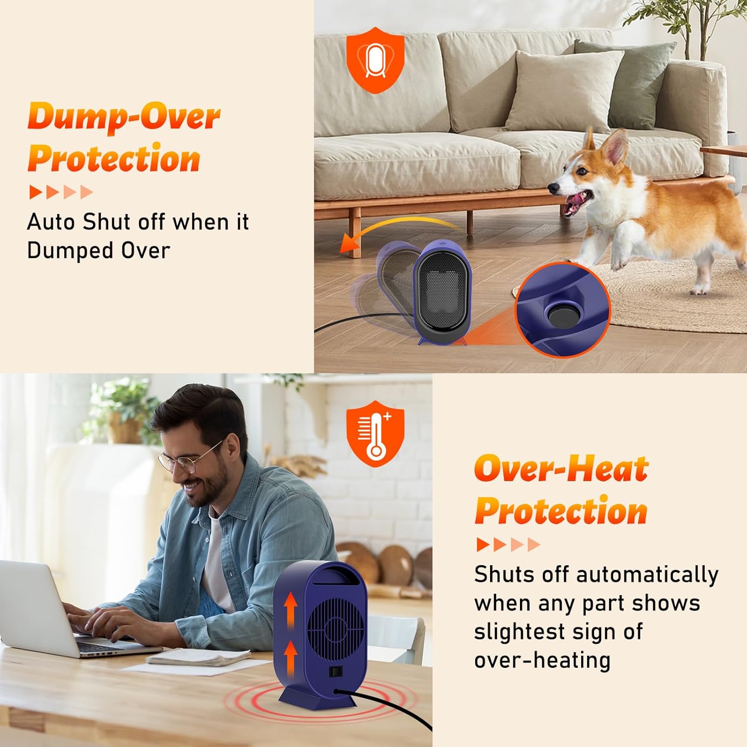 Stufetta Elettrica 1200W/800W a Basso Consumo - immagine 4