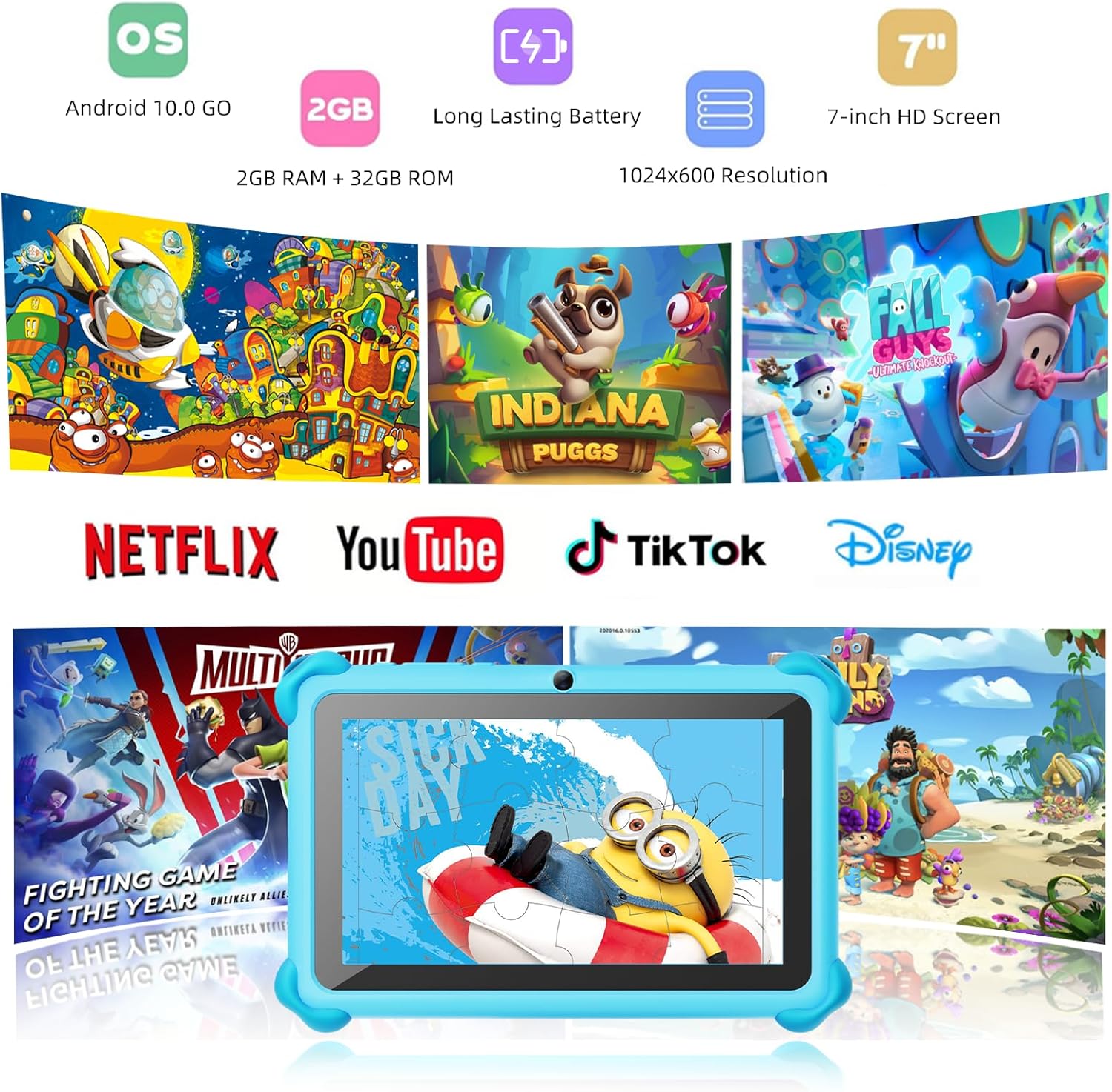 Tablet per Bambini 7 Pollici con Custodia - Android - immagine 2