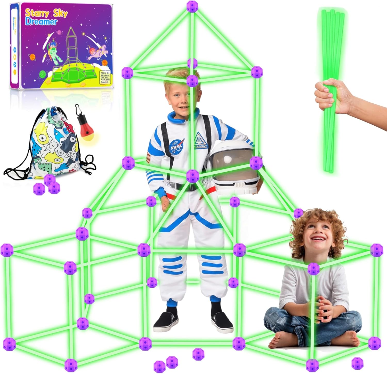 Kit Costruzione Brilla al Buio 100 Pezzi - immagine 1