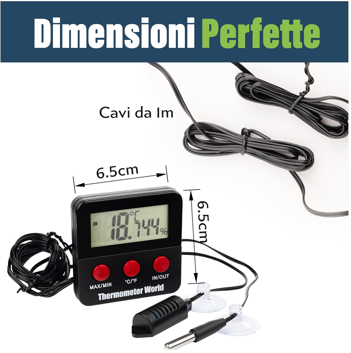 Termometro e Igrometro Digitale per Terrario Rettili - immagine 2