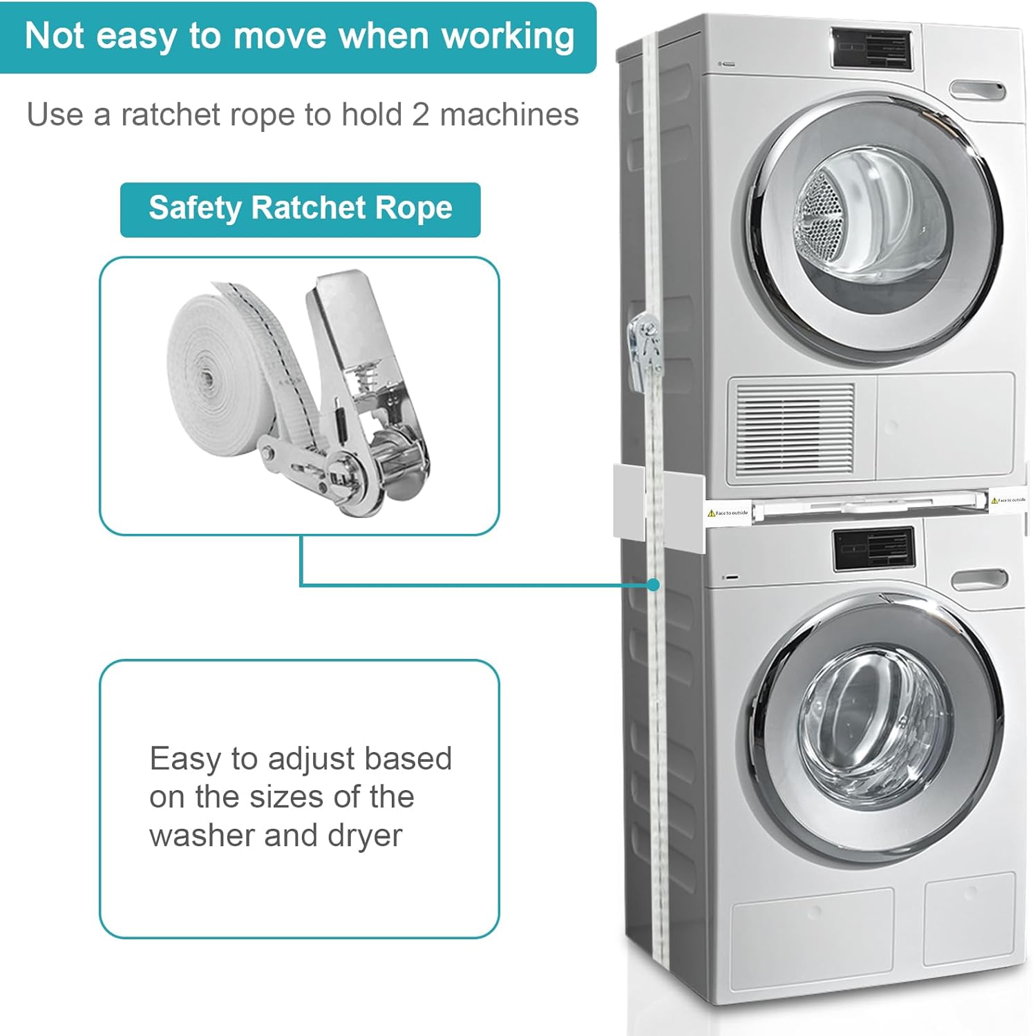 NIUXX Kit Sovrapposizione Lavatrice Asciugatrice - immagine 4