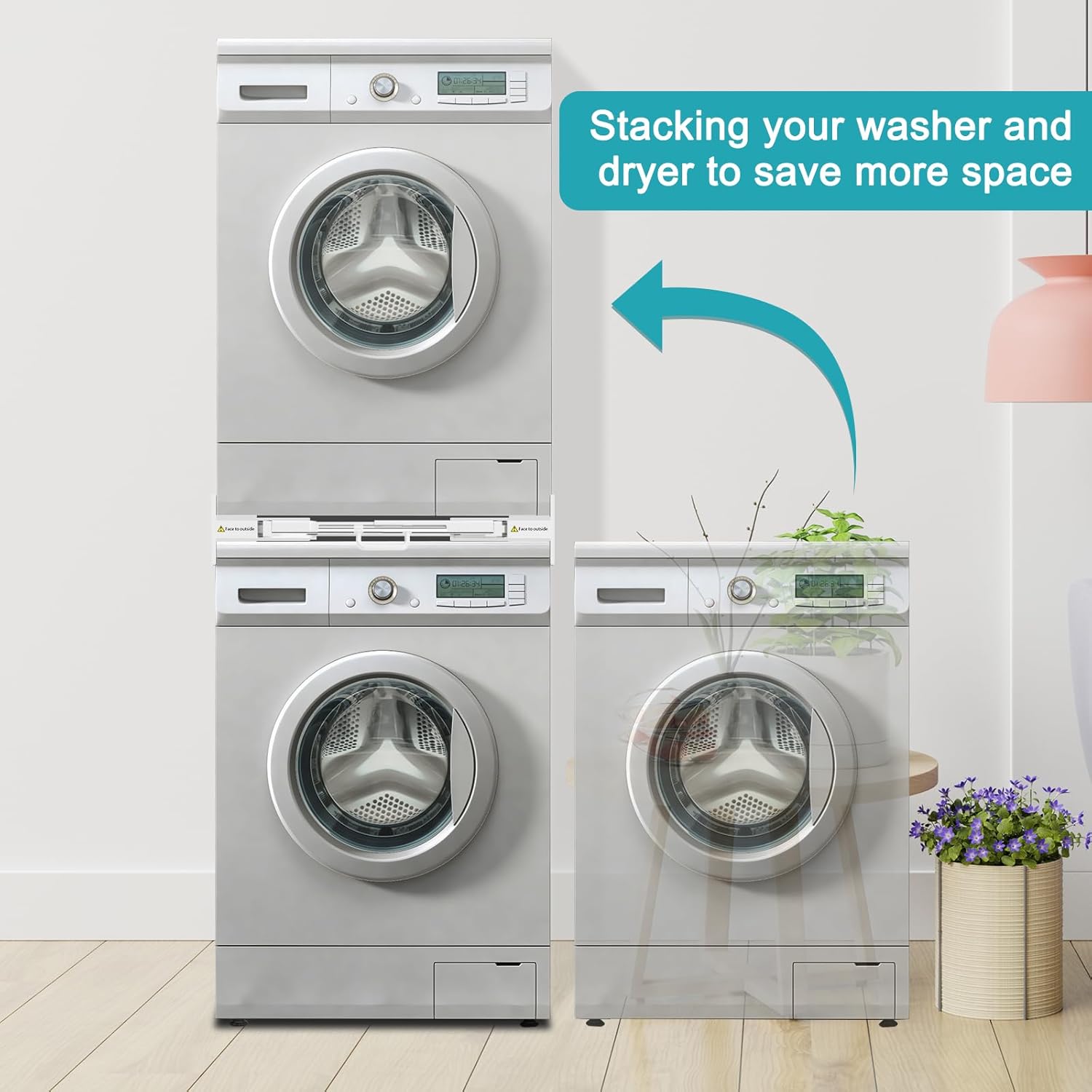 NIUXX Kit Sovrapposizione Lavatrice Asciugatrice - immagine 6