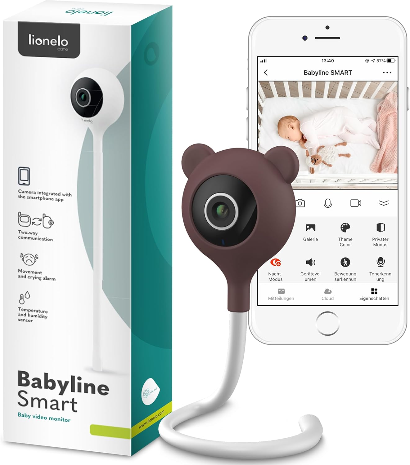 Lionelo Care Babyline Smart Baby Monitor Video WiFi - immagine 1