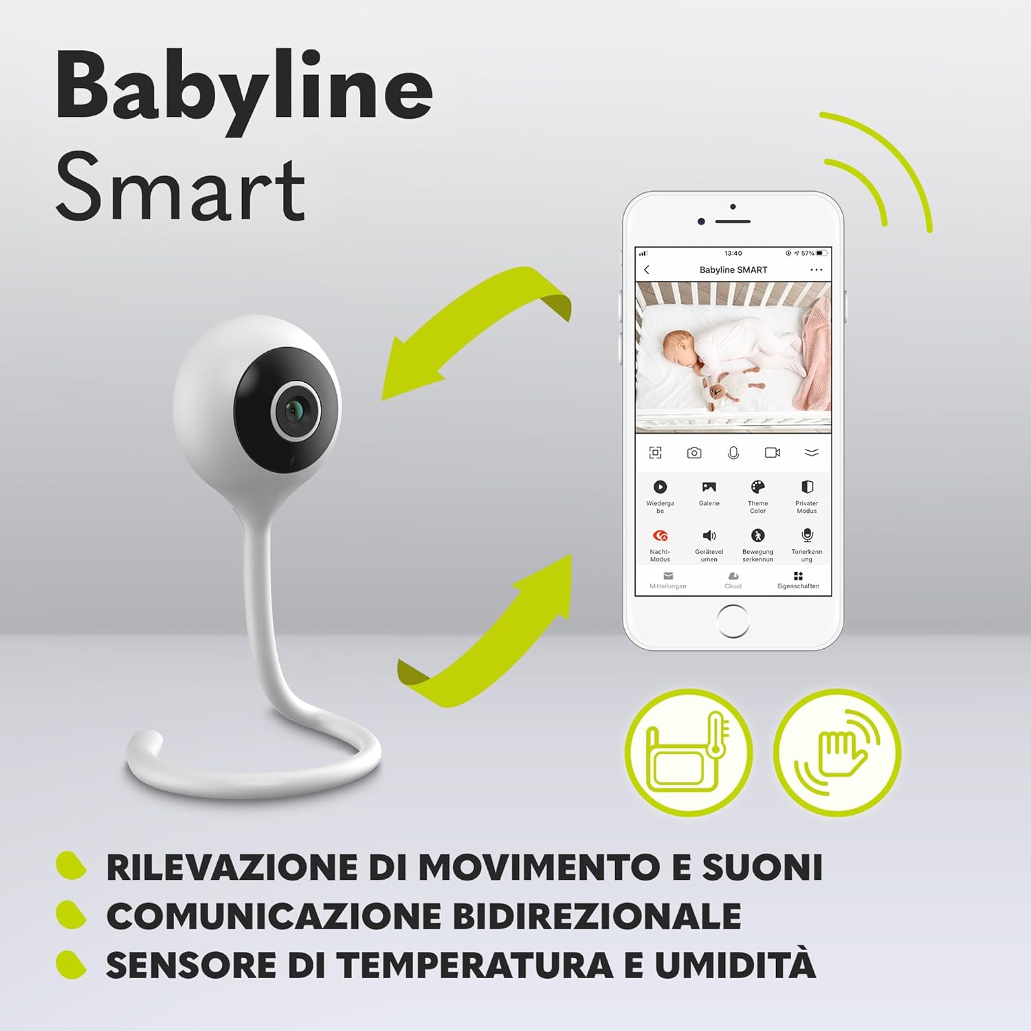 Lionelo Care Babyline Smart Baby Monitor Video WiFi - immagine 4