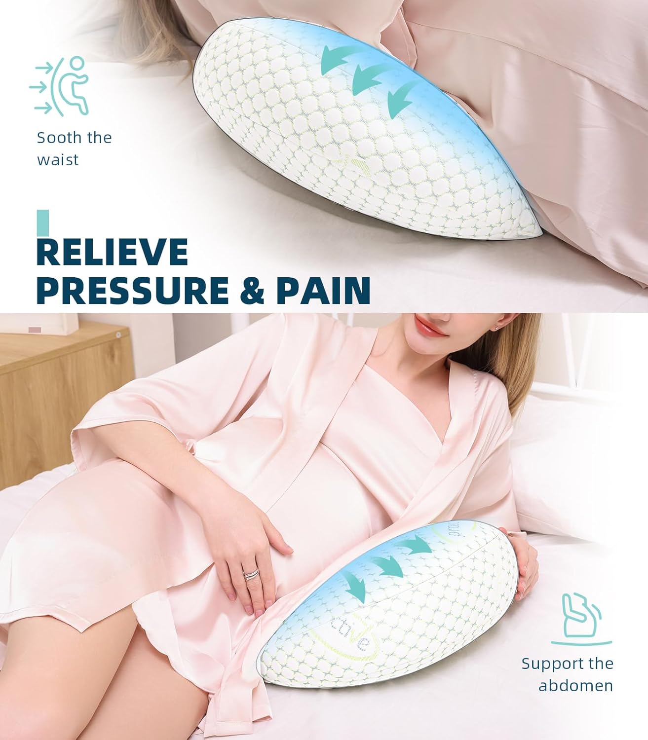 Cuscino per Gravidanza Morbido e Regolabile - immagine 3