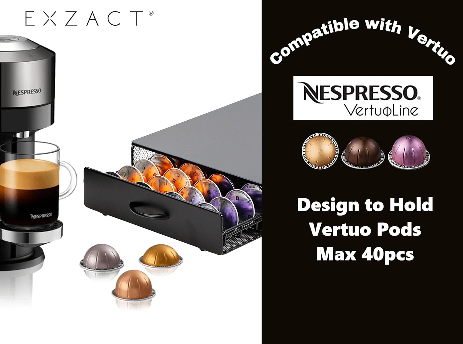 Exzact Coffee Capsule Tray compatibile Vertuo - immagine 5