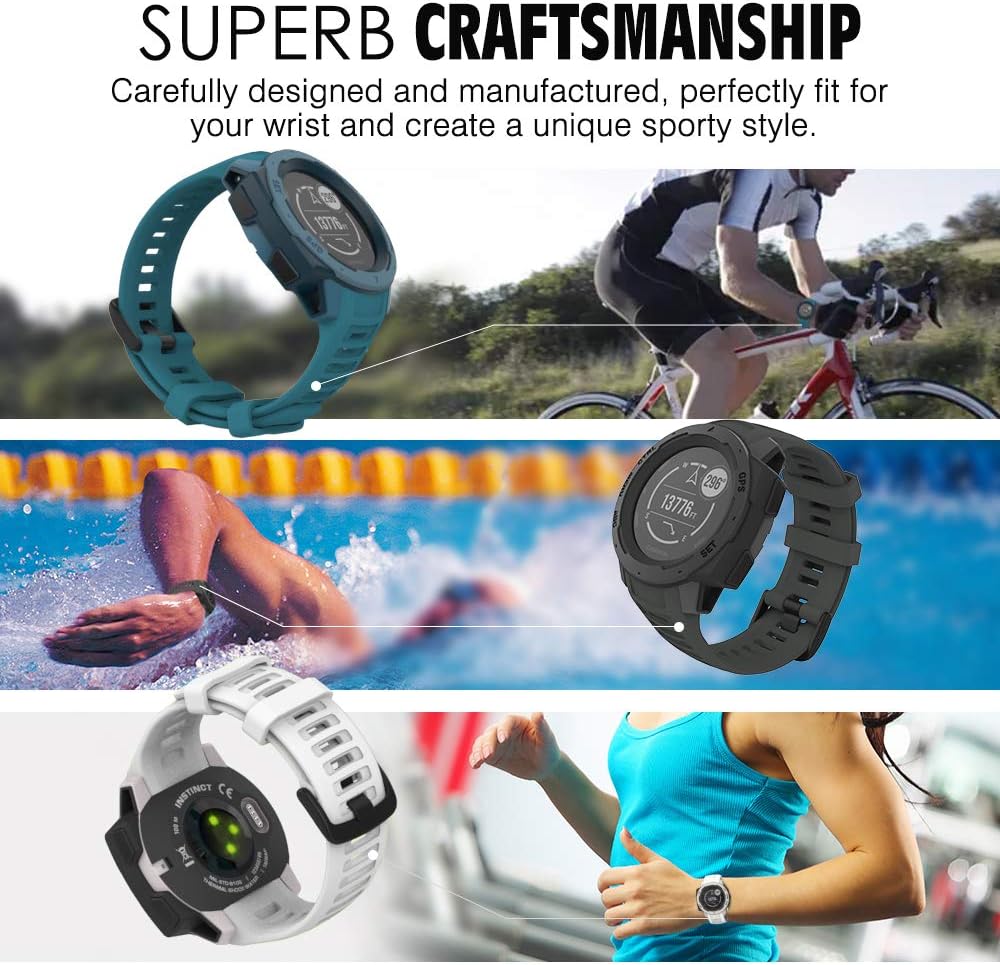 MoKo Cinturino 22mm per Garmin Instinct Smartwatch GPS - immagine 5