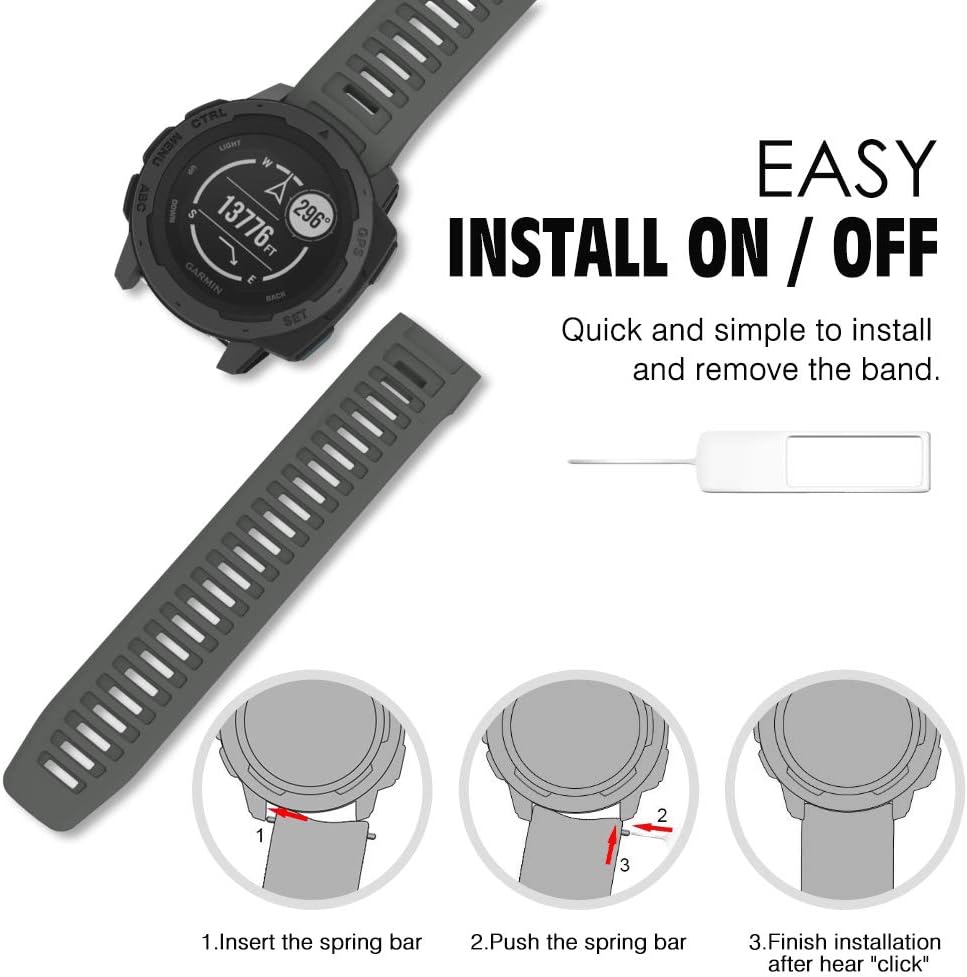 MoKo Cinturino 22mm per Garmin Instinct Smartwatch GPS - immagine 7