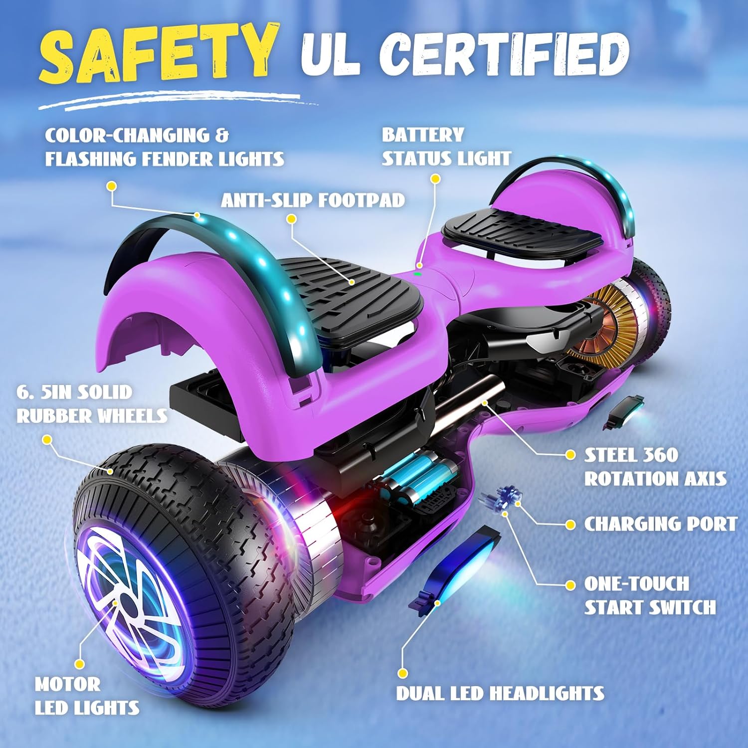 Sisigad Scooter Hoverboard 6,5 Pollici - immagine 4
