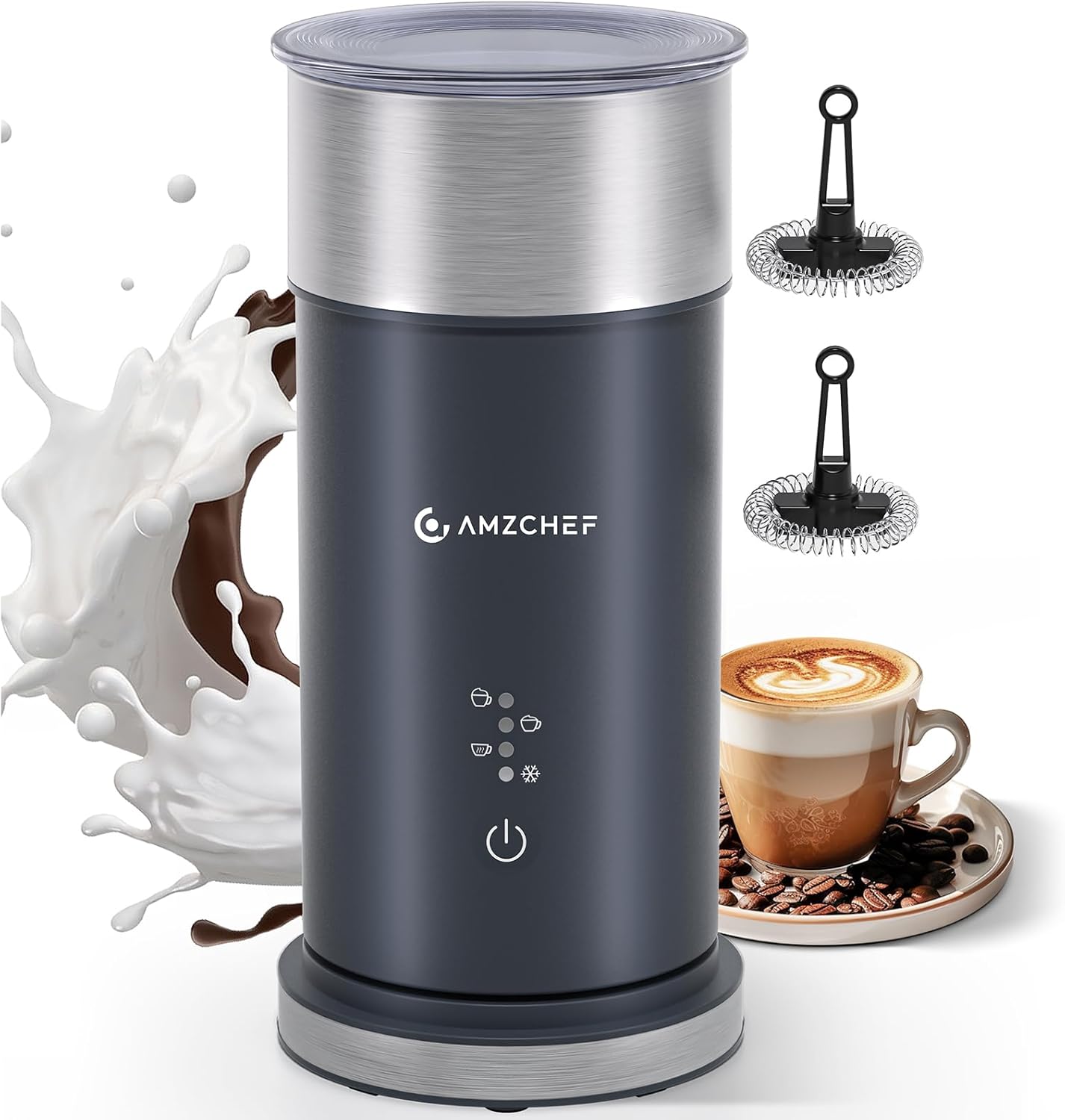 Amzchef Montalatte Elettrico 4 in 1 IPX6 - immagine 1