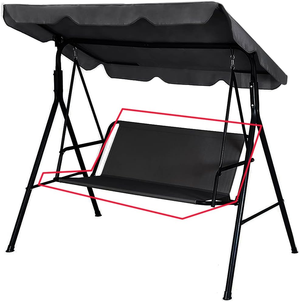 Coprisedile da Giardino per Dondolo 2/3 Posti, Nero - immagine 1