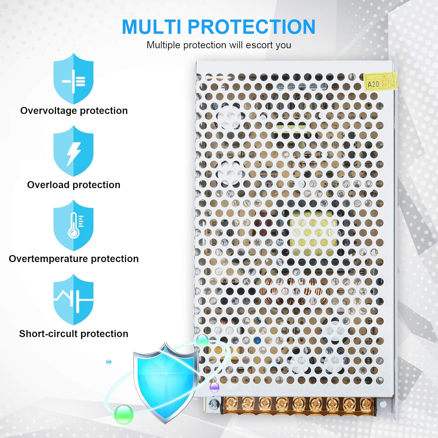 Alimentatore Interruttore 12V 20A 240W - immagine 3