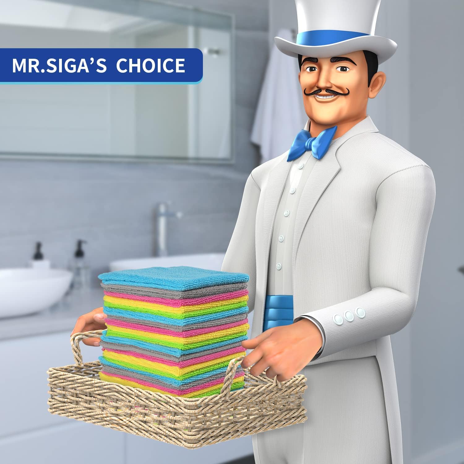 Mr.siga Panno per la Pulizia in Microfibra 50 Pezzi - immagine 2