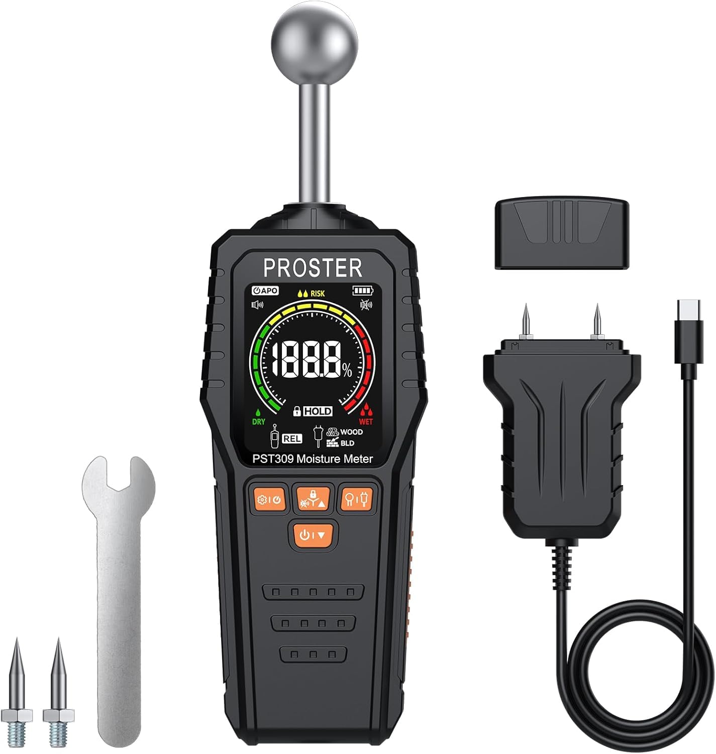 Proster Misuratore di Umidità 2-in-1 Ricaricabile