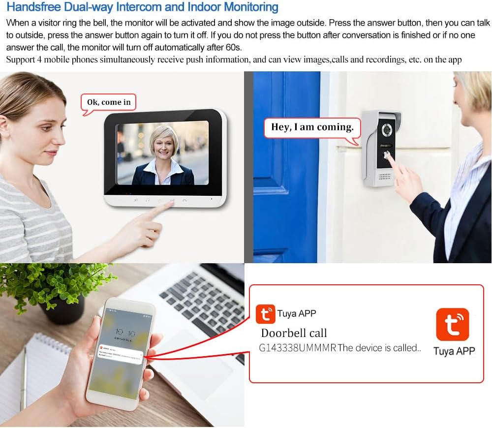 FTes RFKits Videocitofono Tuya Cablato 7 Pollici - immagine 5