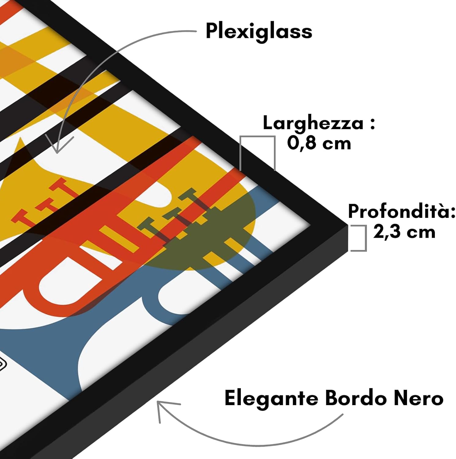 Americanflat Cornice Vinile Nera 31,7x31,7 cm (4 pz) - immagine 3