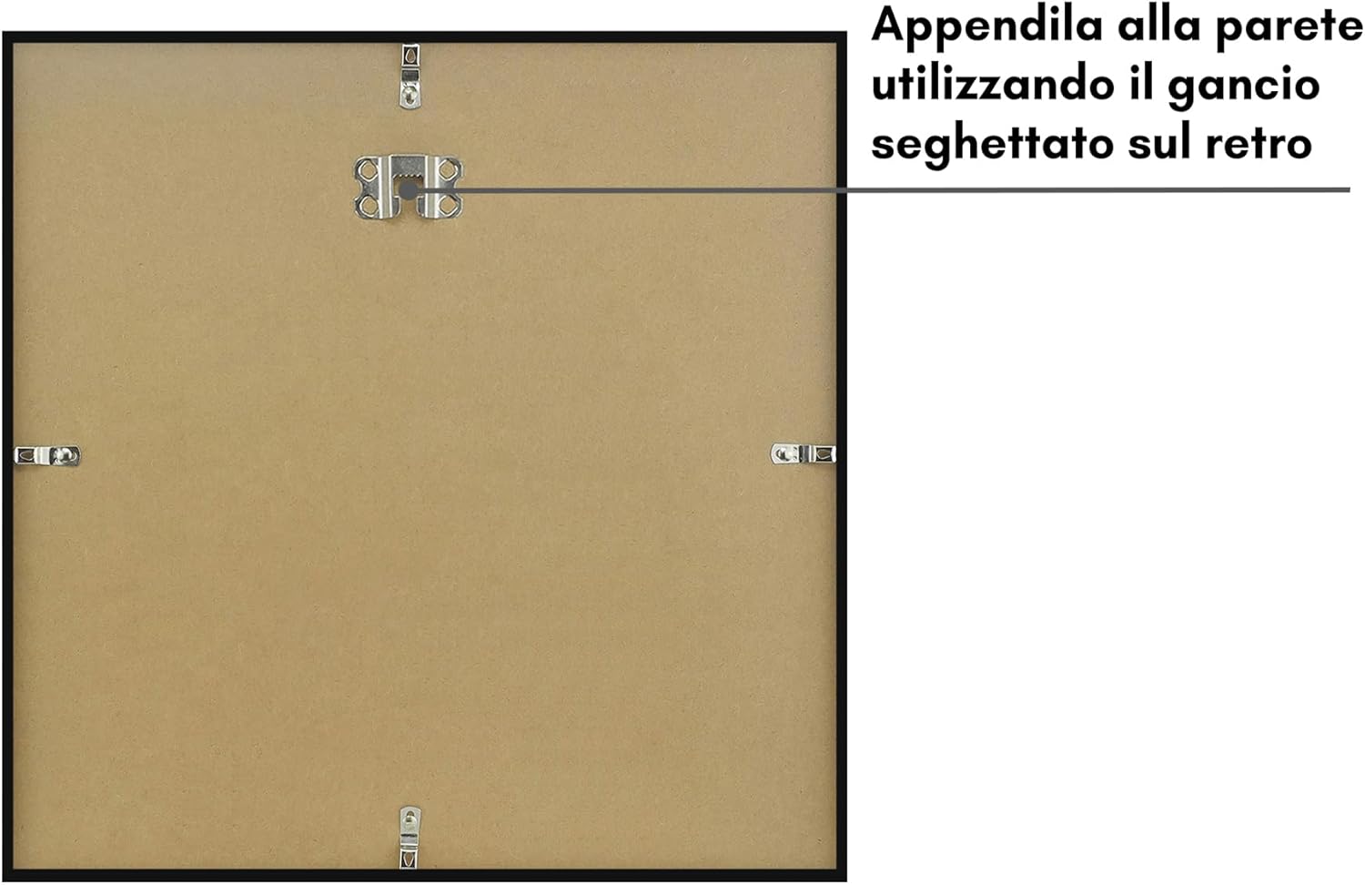 Americanflat Cornice Vinile Nera 31,7x31,7 cm (4 pz) - immagine 5