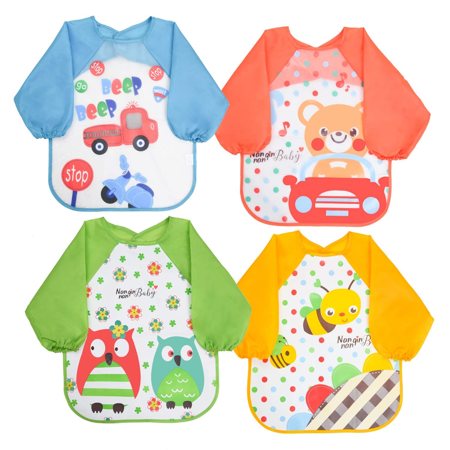 Vicloon Bavaglini con Maniche 4 Pezzi