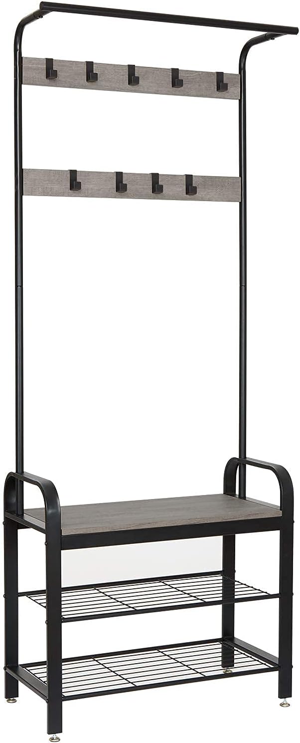 Meerveil Stand Appendiabiti Vintage con Scarpiera - immagine 1