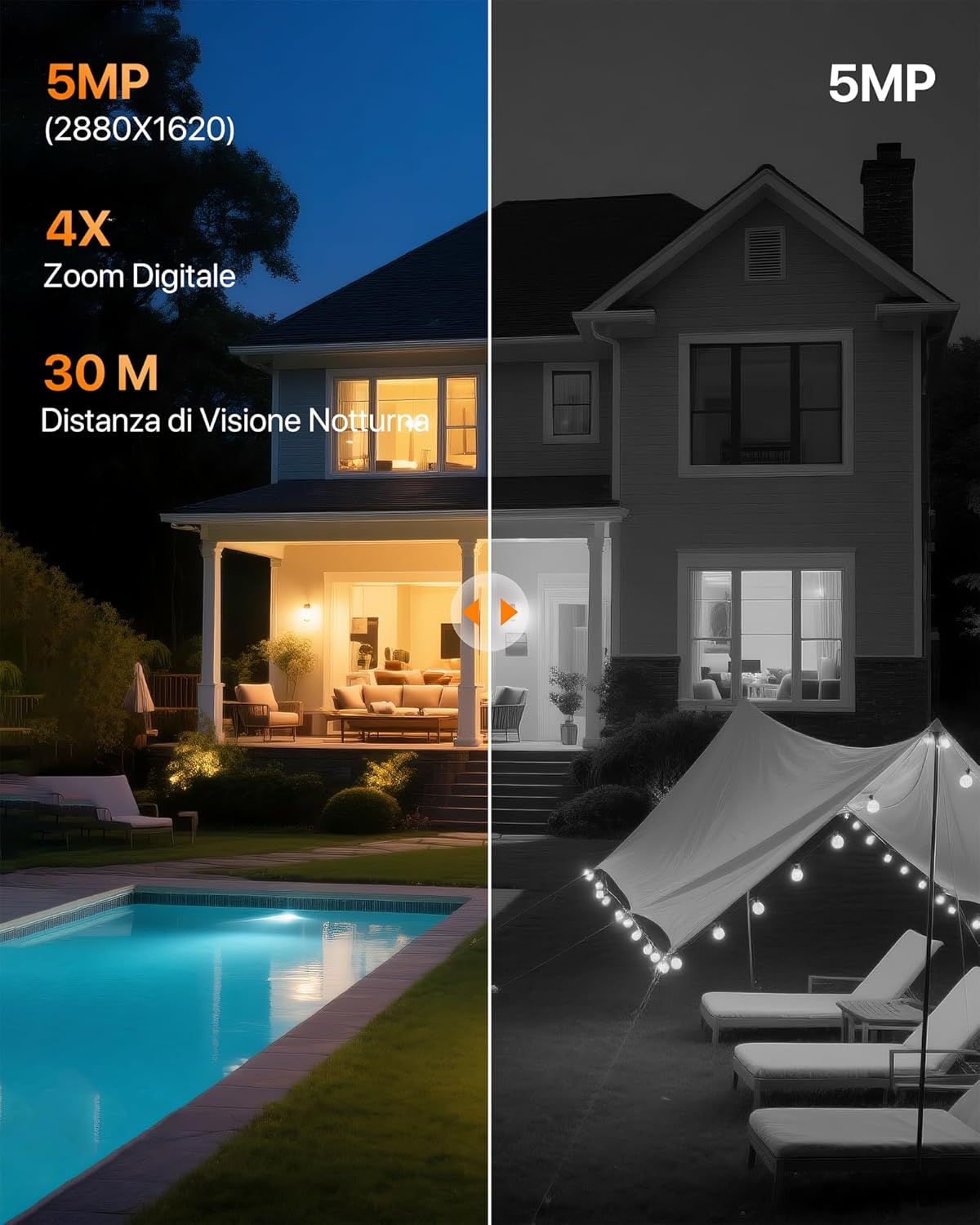 Tenda Telecamera WiFi Esterno 5MP - immagine 4
