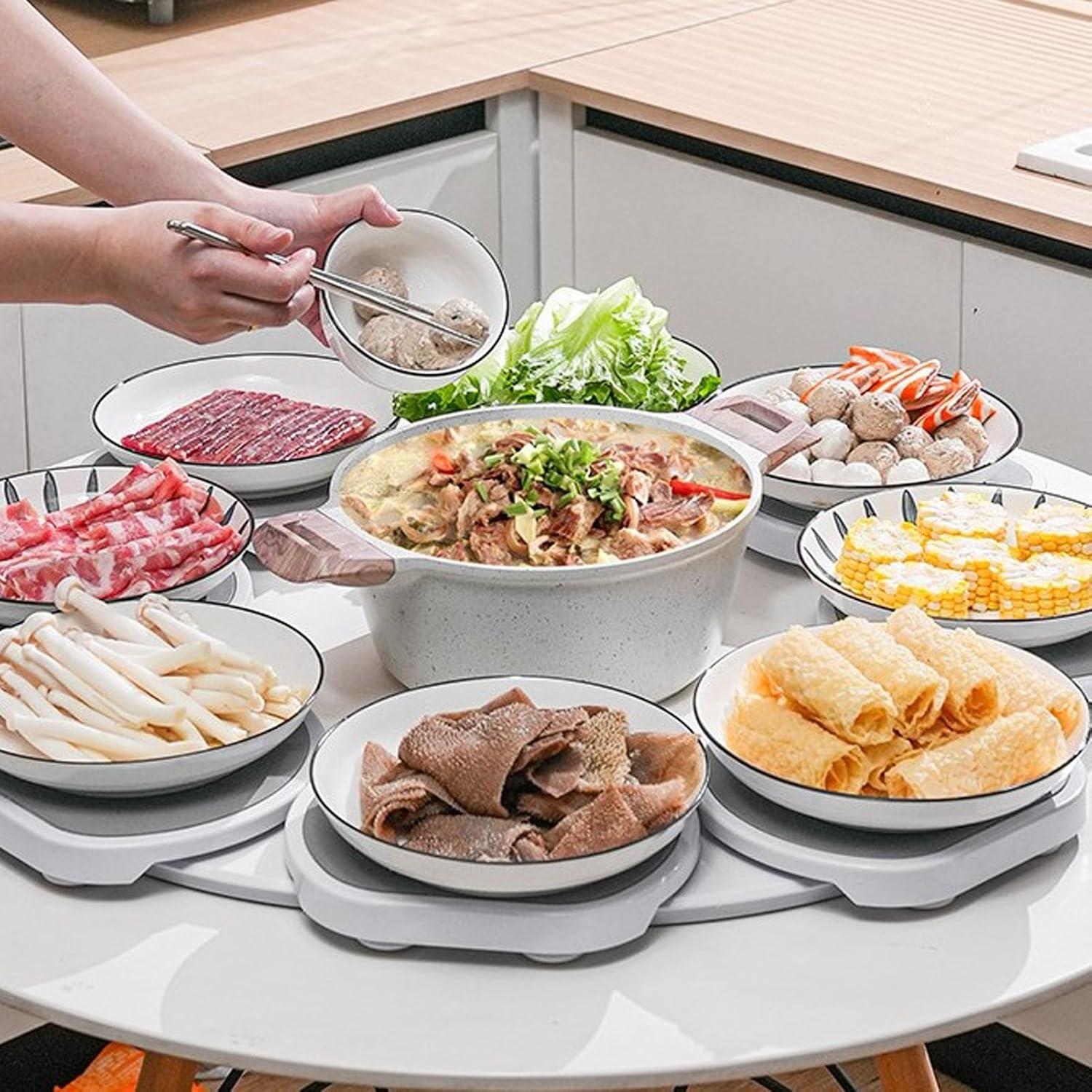 Lazy Susan Giradischi per Tavolo da Pranzo 360 Gradi - immagine 3