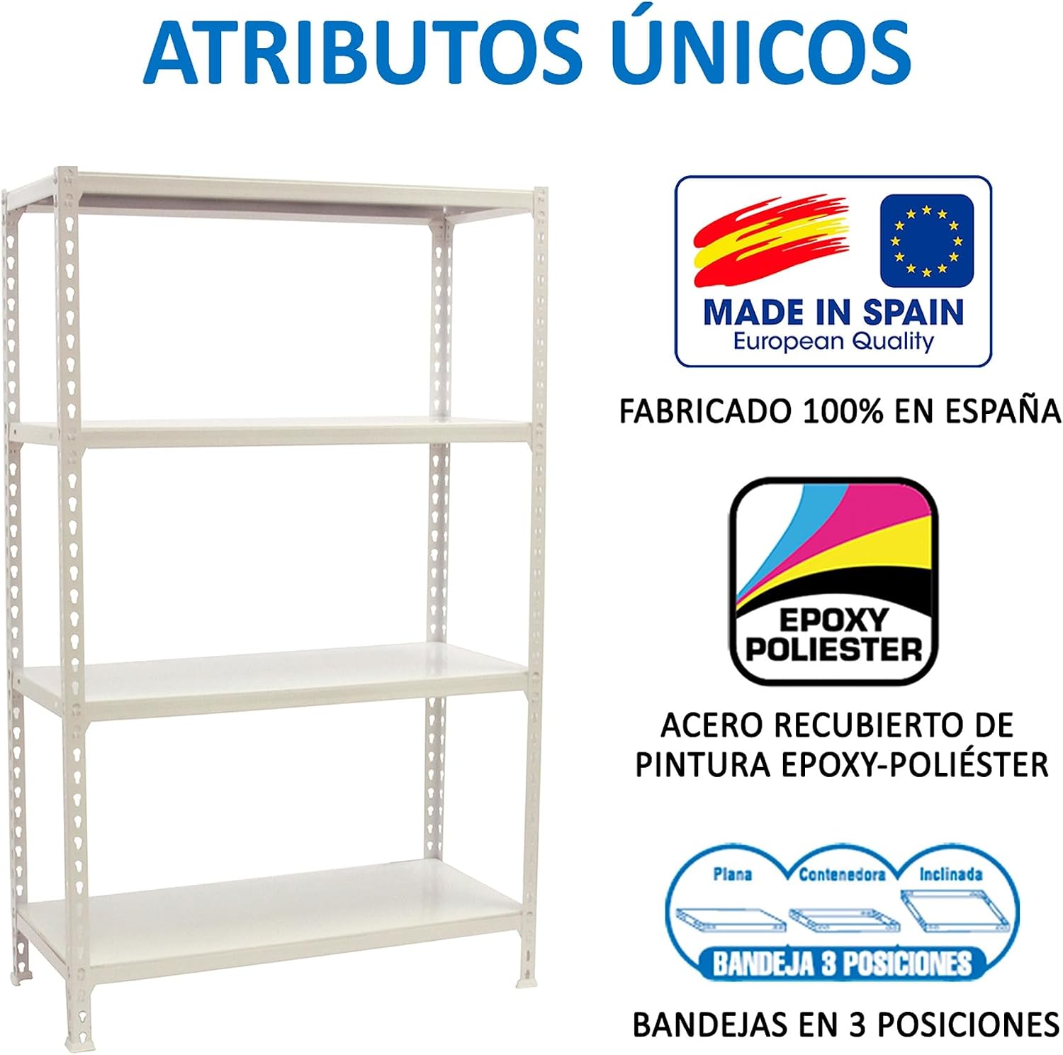 Simon Rack Scaffale Metallo Garage 4 Ripiani 1500x1000x500mm | Velz
