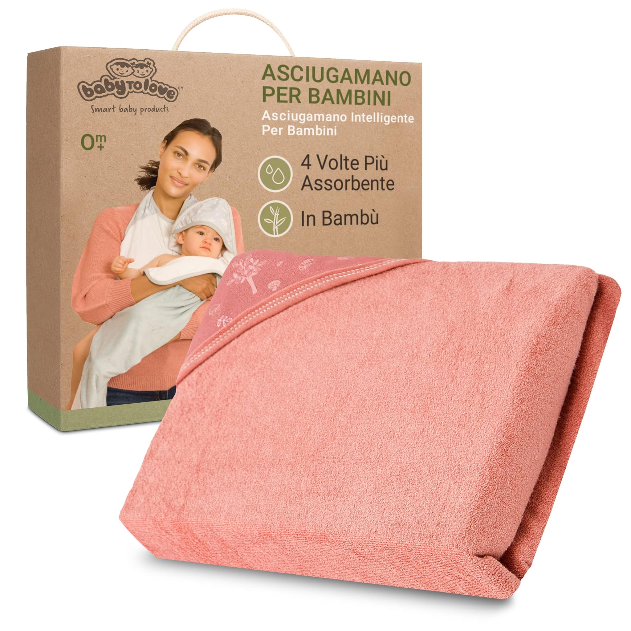 Babytolove Asciugamano a Farfalla Extra Grande, Pink Forest