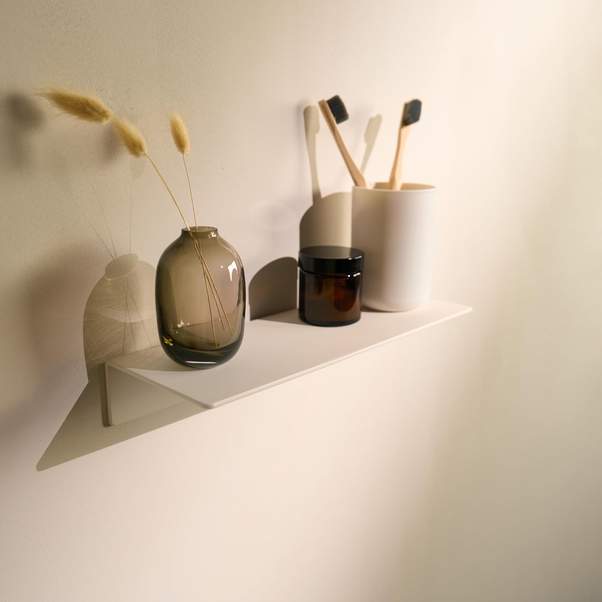 Design Amburgo - Mensola da Bagno 30 cm, Bianco Satinato