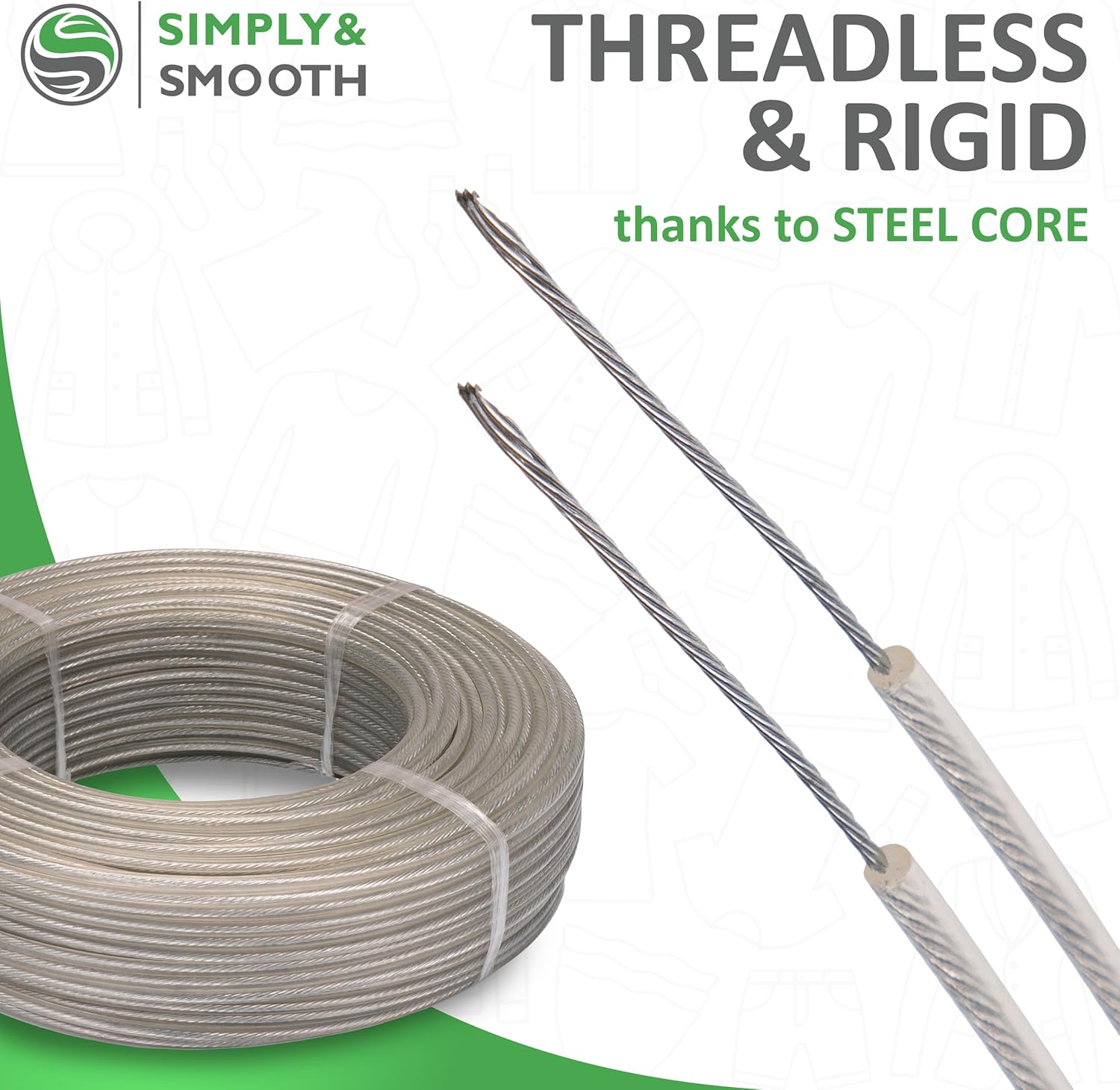 Stendibiancheria 30m con Anima in Acciaio - immagine 2