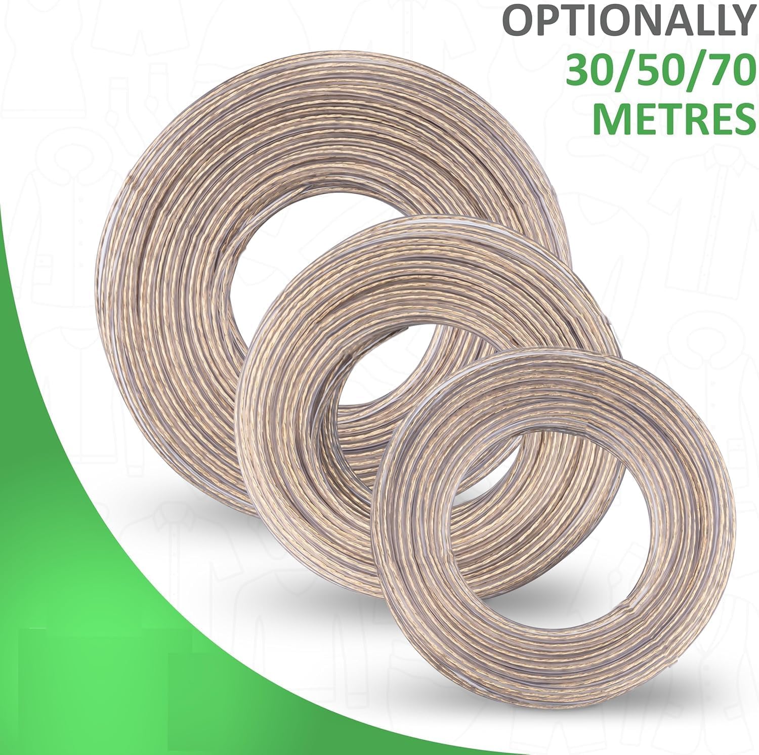 Stendibiancheria 30m con Anima in Acciaio - immagine 3