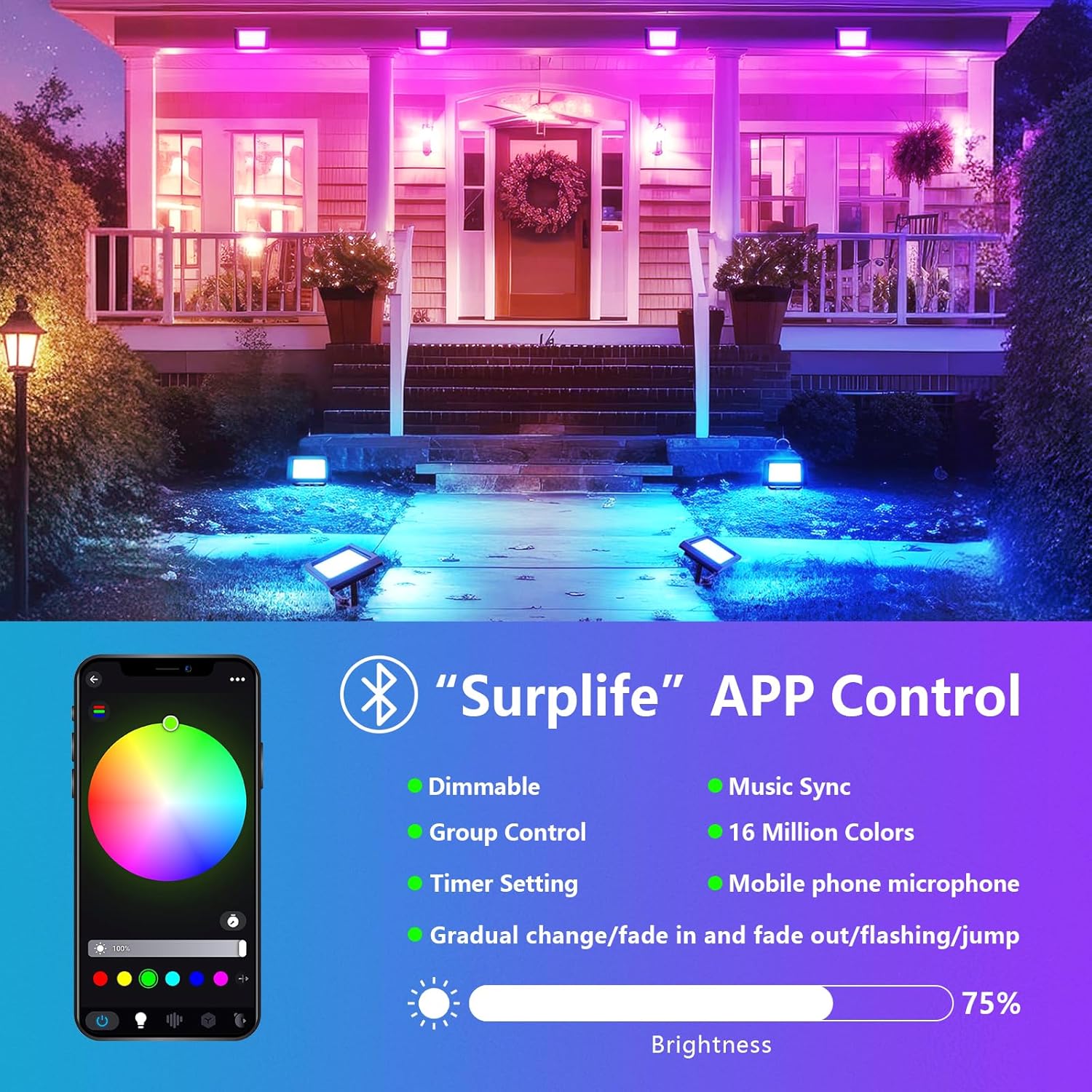 RIGIDON Faretto LED RGB Smart 150W 15000LM - immagine 3