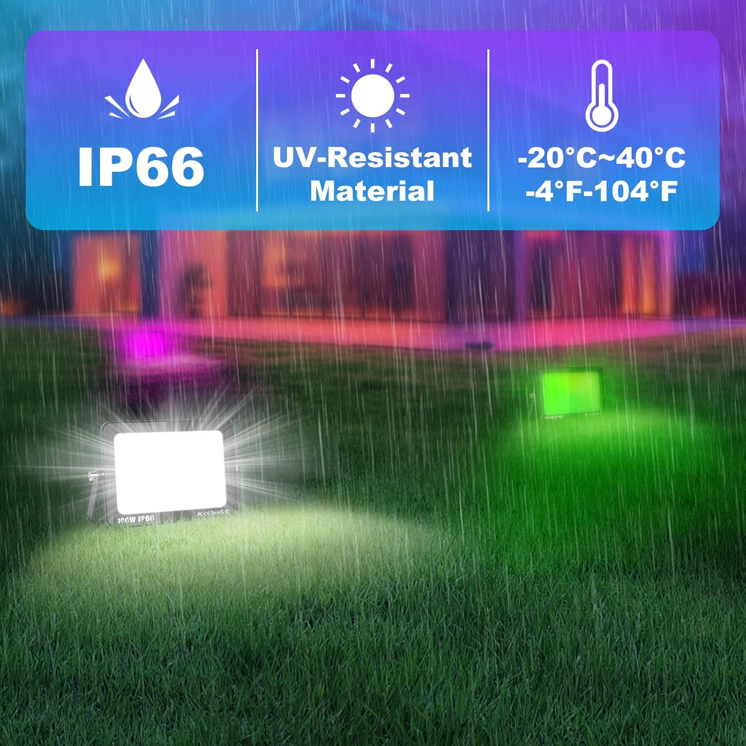 RIGIDON Faretto LED RGB Smart 150W 15000LM - immagine 6