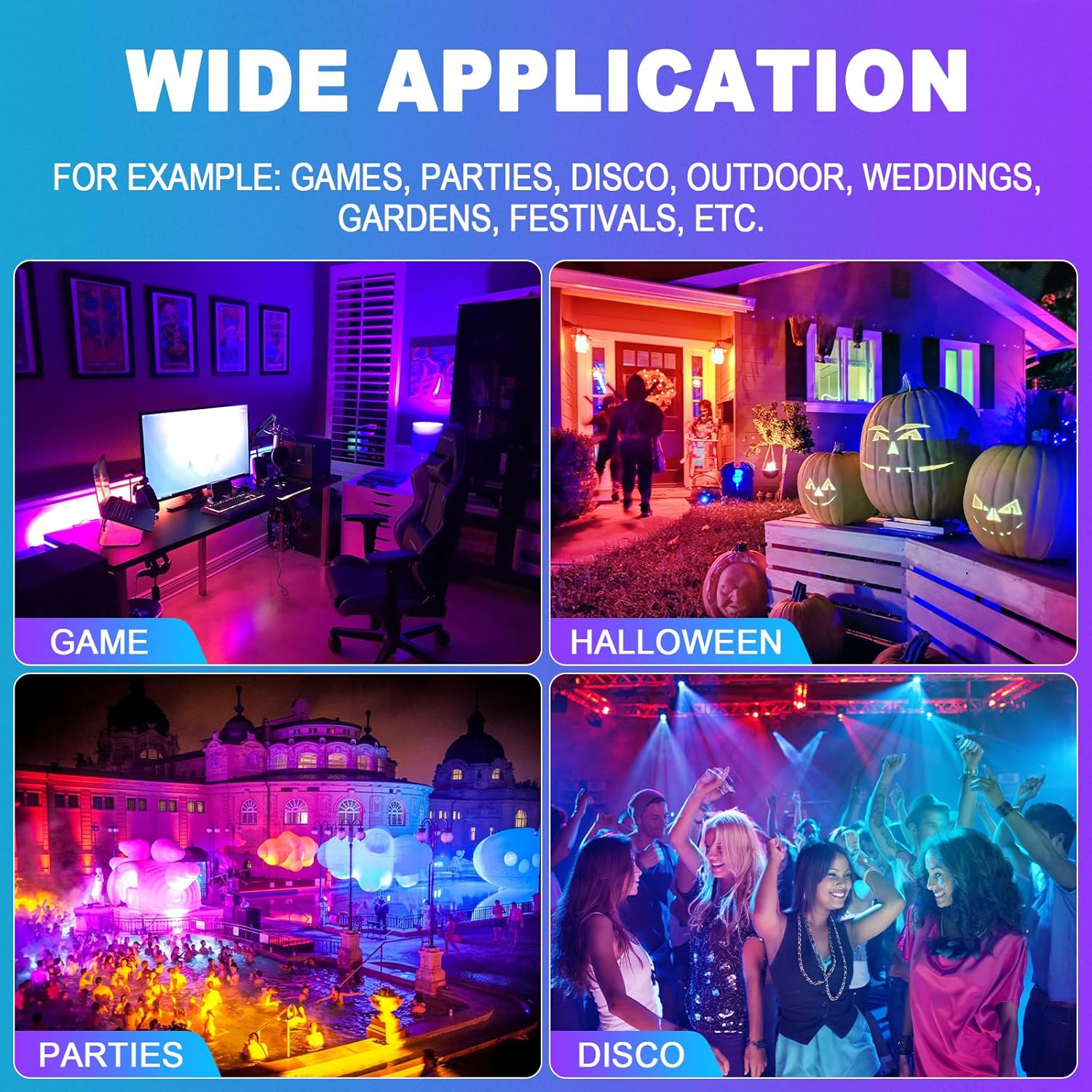 RIGIDON Faretto LED RGB Smart 150W 15000LM - immagine 7