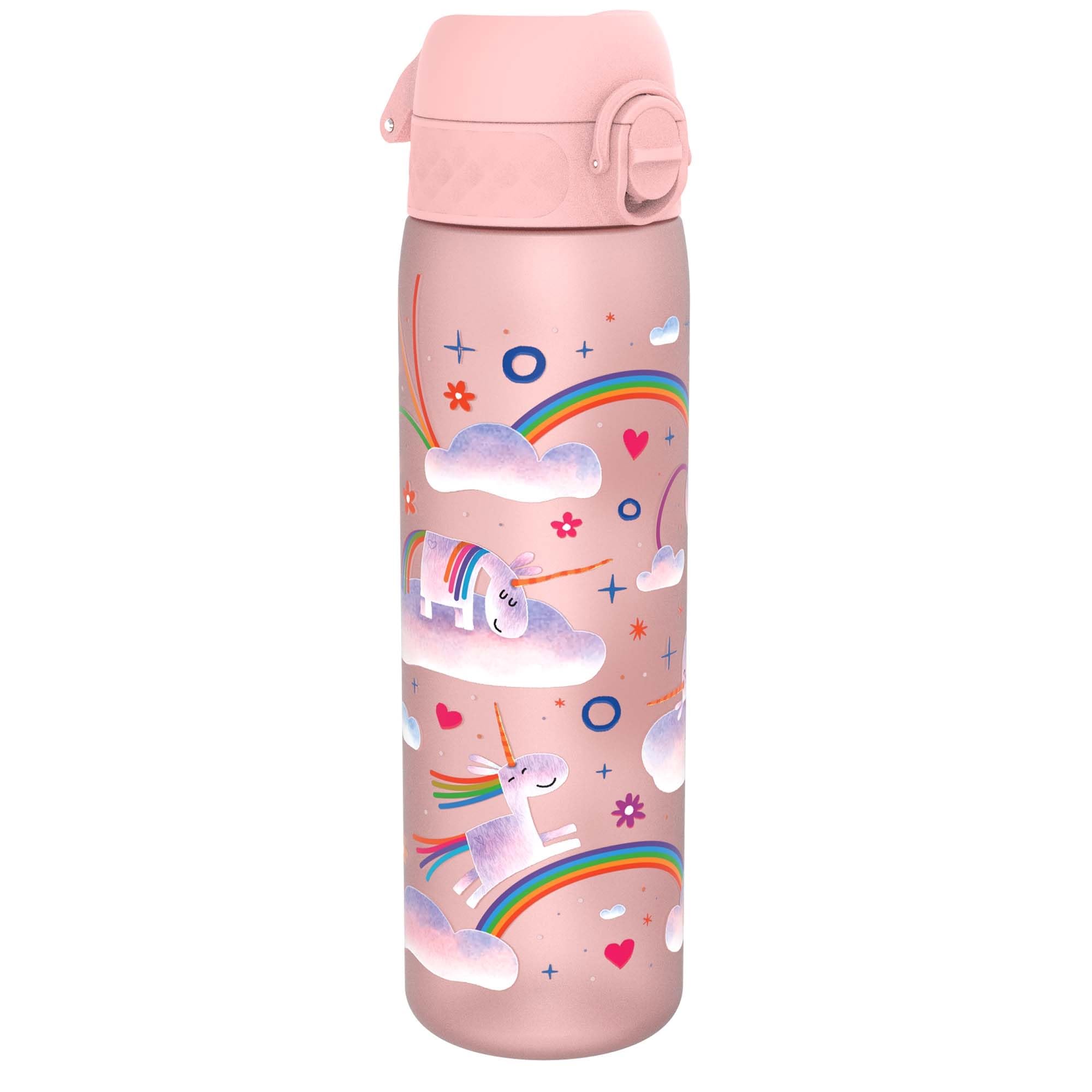 Ion8 Borraccia a Prova di Perdite 500ml, Unicorno Arcobaleni