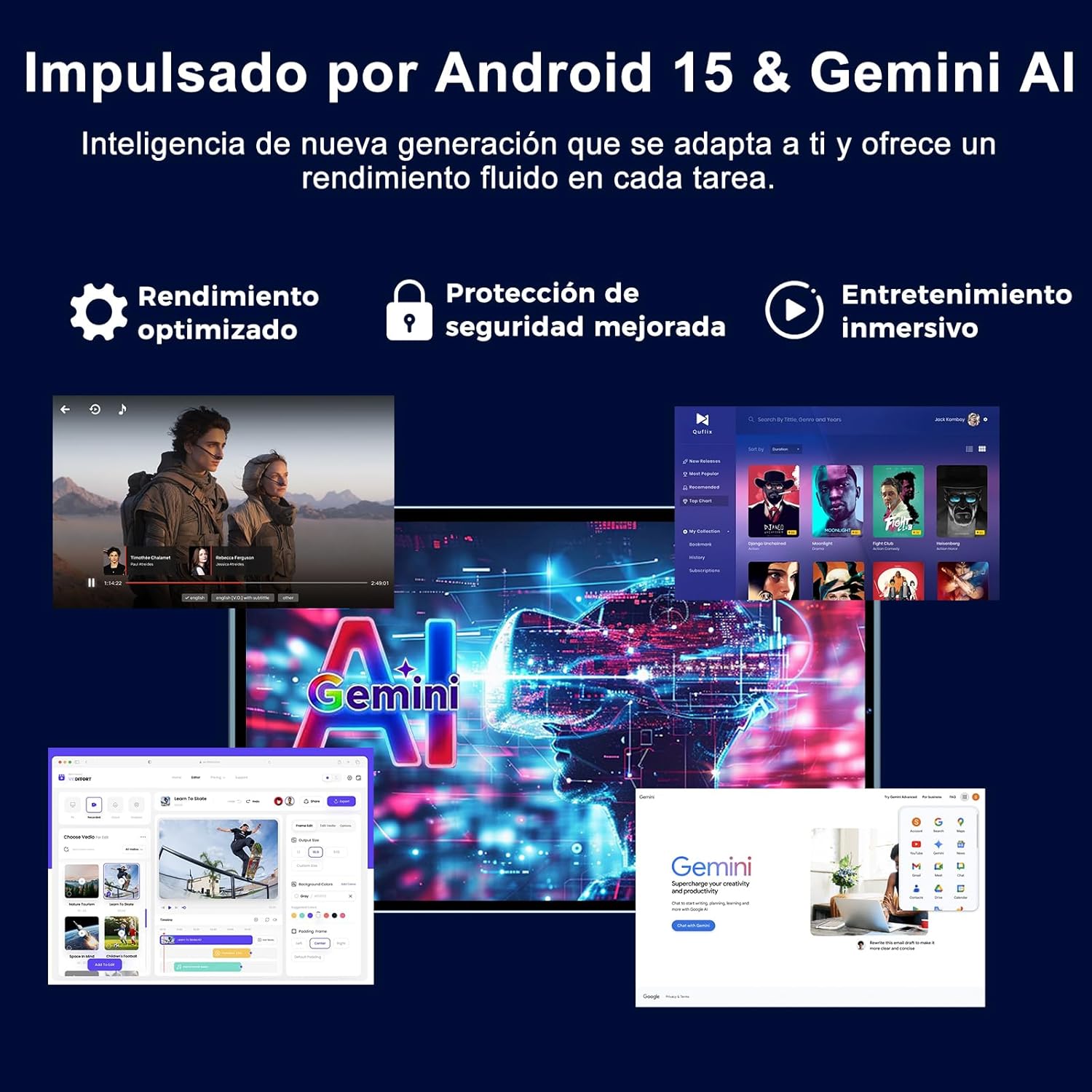 Tablet 10 Pollici Android 15 con Gemini AI, Verde - immagine 2