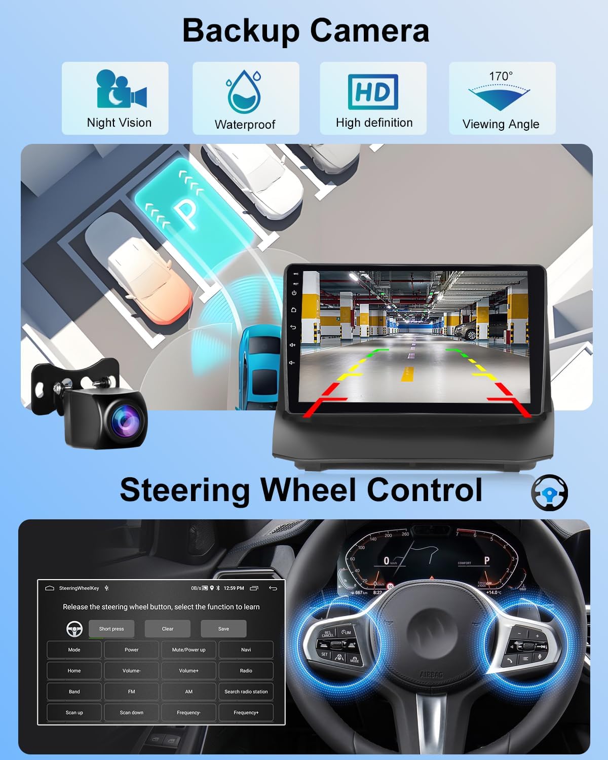 NHOPEEW Radio Android 9 Pollici per Ford Fiesta 2009-2017 - immagine 6