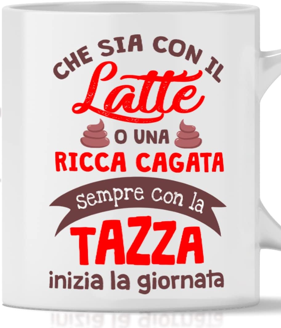 12Print Tazza Latte Divertente 'Cagata' - immagine 5