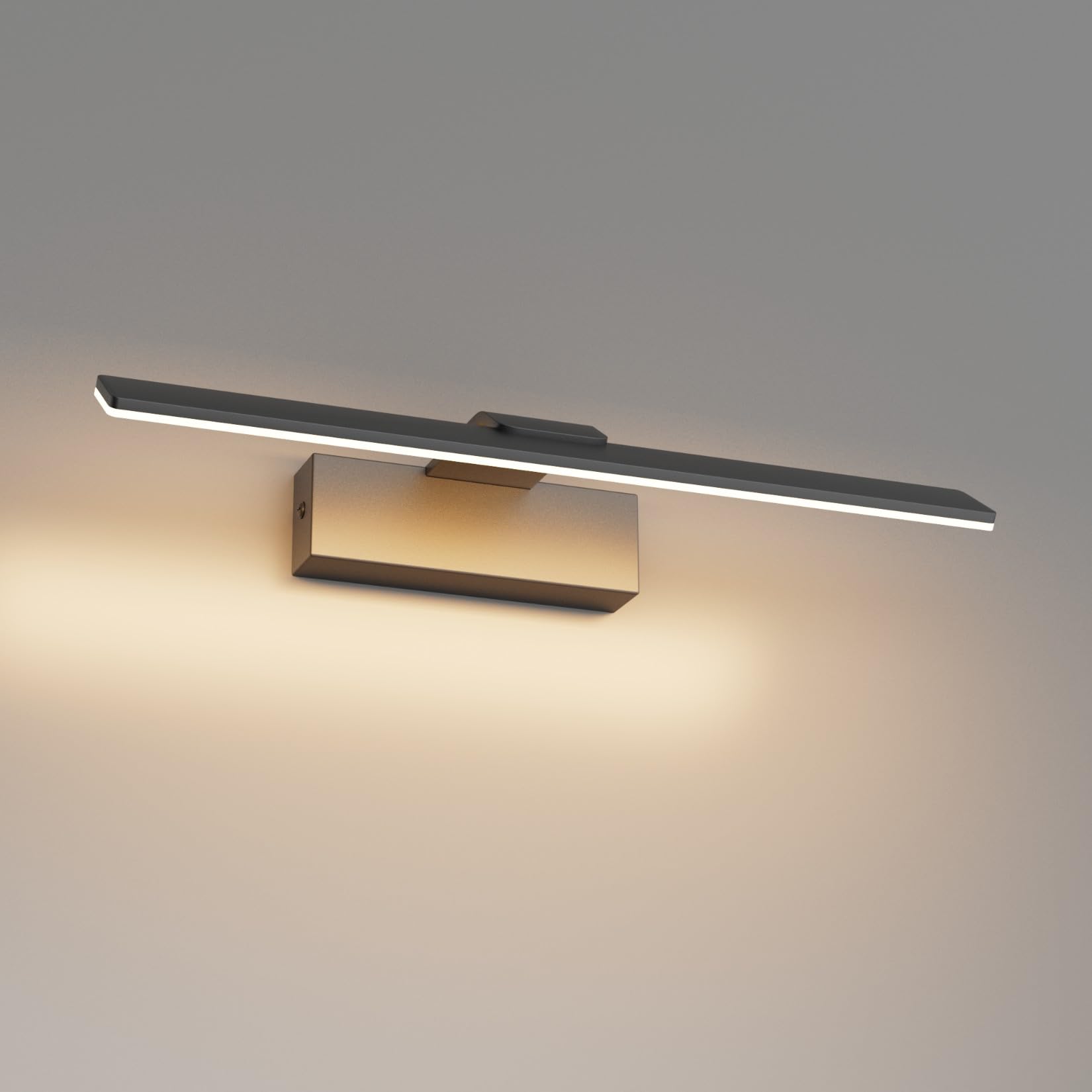 Klighten Luci Specchio Bagno Led 40cm 12W IP44, Nero