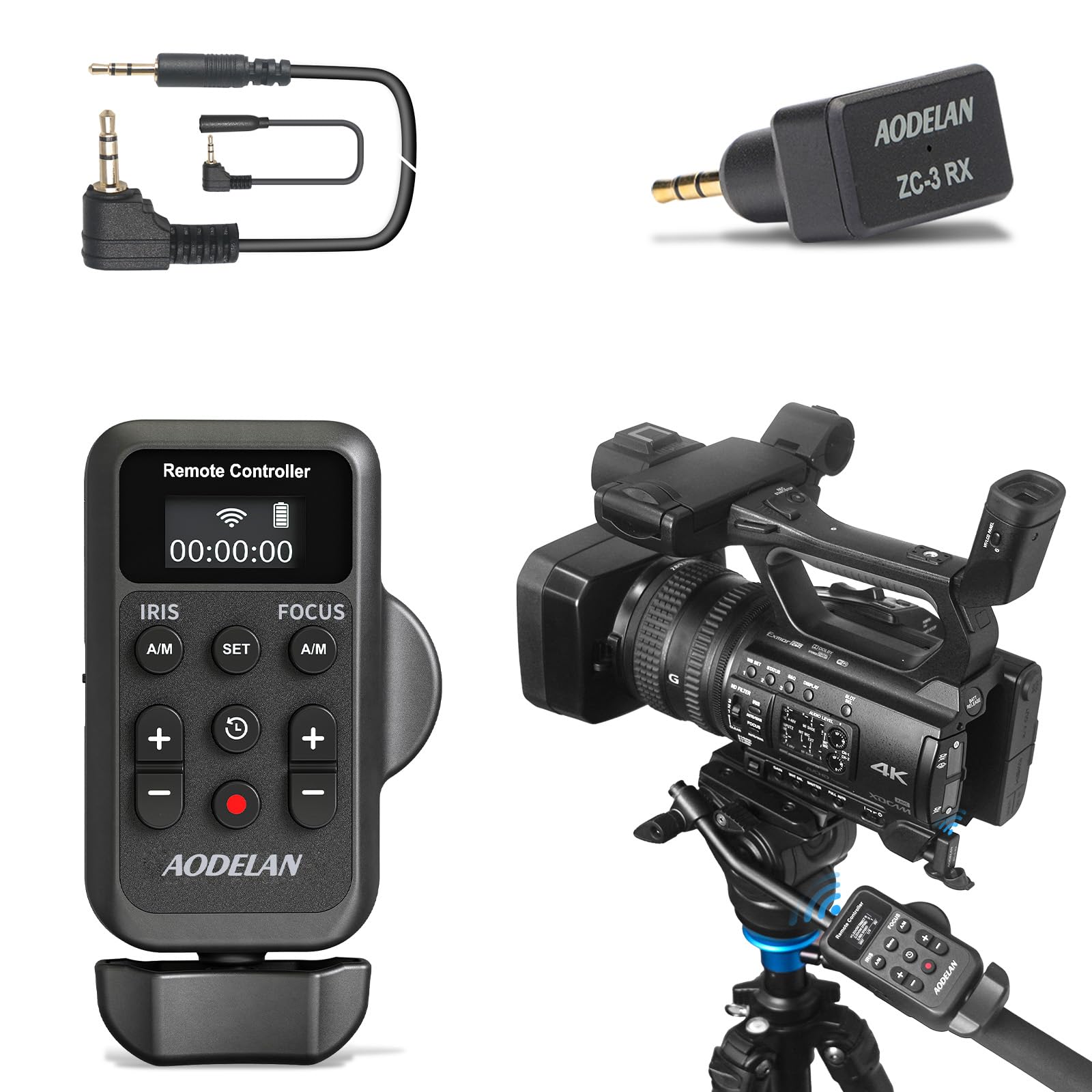 Aodelan Lanc - Controller Zoom Wireless per Videocamera