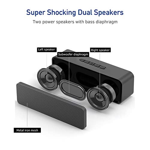 Sonkir Altoparlante Bluetooth 5.0 - Casse Portatili, Nero - immagine 2