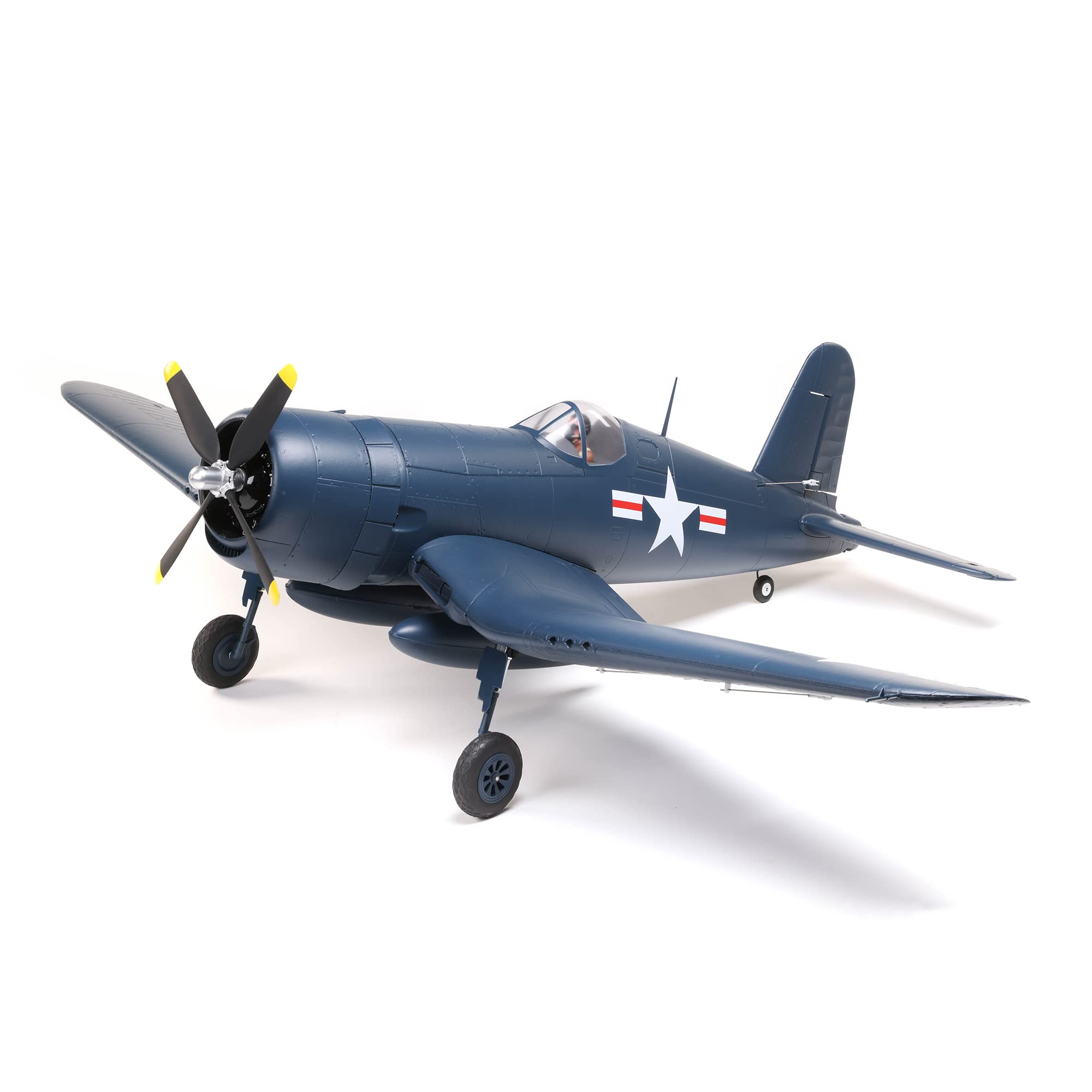 E-Flite-F4U-4 Corsair 1.2m BNF Basic with AS3X And Safe Select RC Flugzeug, Multicolore, EFL18550