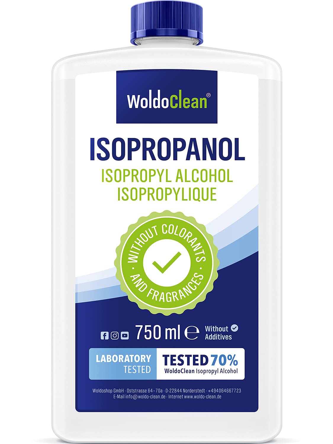 Isopropanolo 70% con 30% Acqua Distillata 750 ml