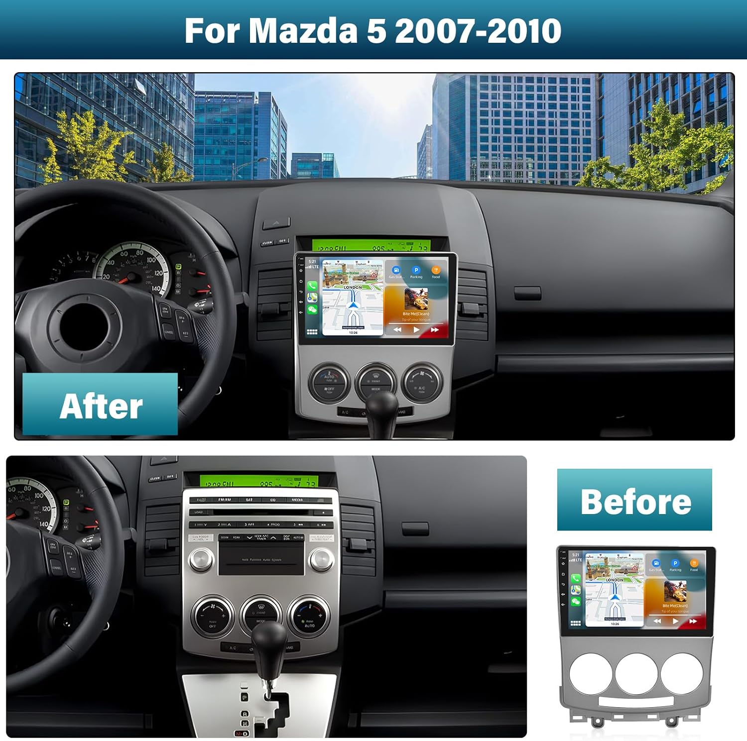 Sixtop Autoradio 2G+64G per Mazda 5 (2007-2010) - immagine 2