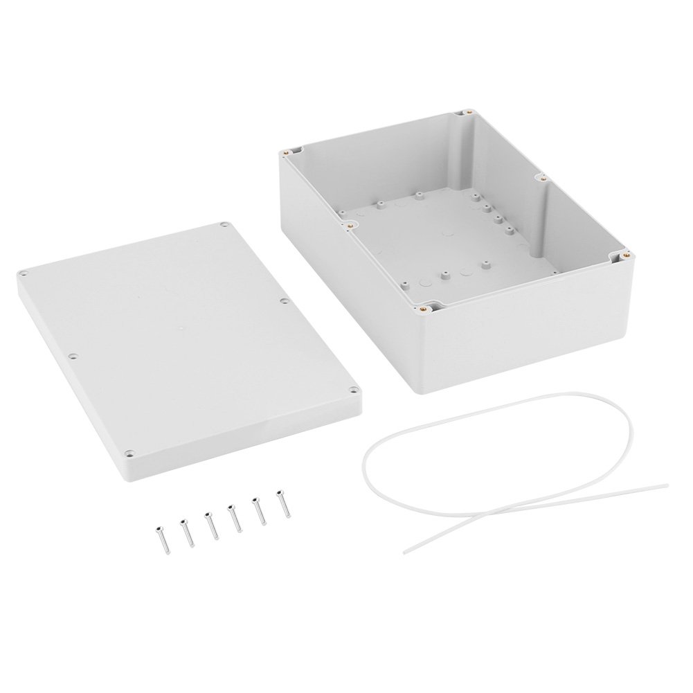 Scatola Derivazione Esterna, Scatola di Derivazione Custodia in Plastica Impermeabile 263 x 185 x 95mm Custodia Bianco Sporco per Progetto Cavo di Collegamento Elettrico