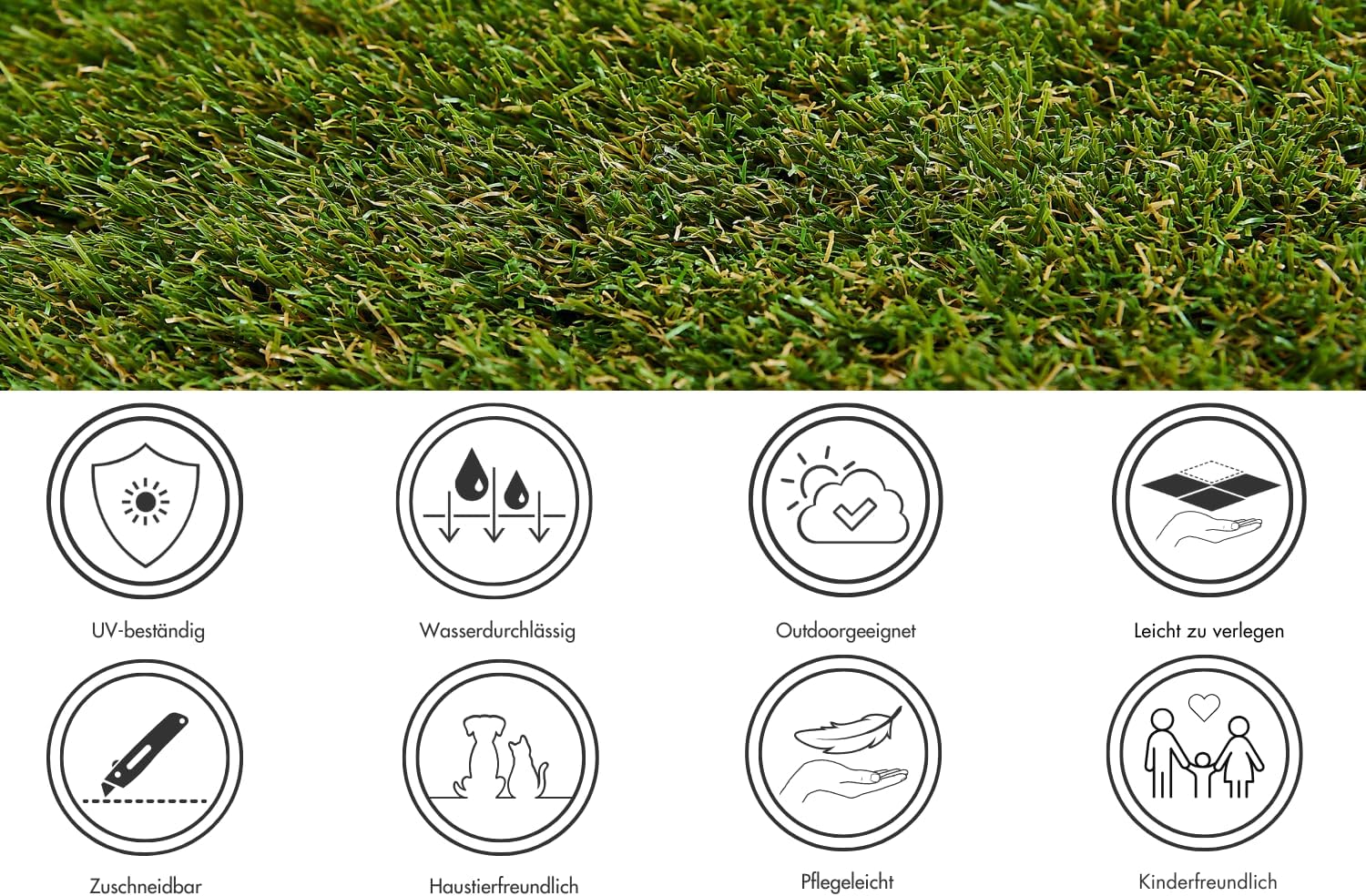 Andiamo Tappeto Erboso Artificiale 38mm, Verde - immagine 4