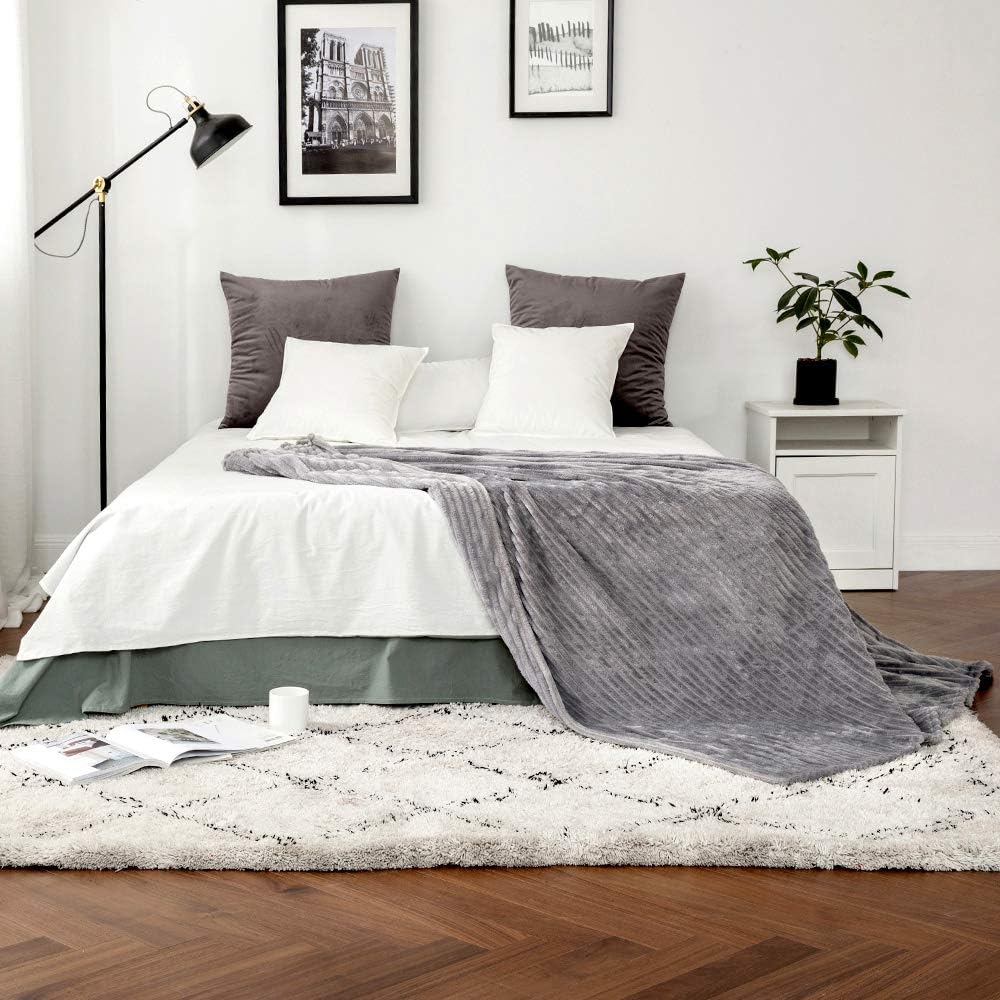 Miulee Coperta Pile Velluto 220x240 CM, Grigio - immagine 4