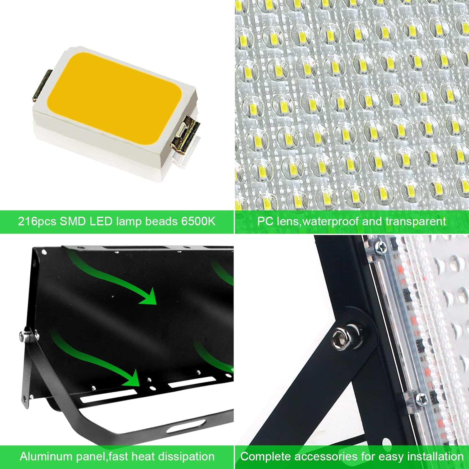 Createstar Faretto LED da Esterno 150W (2 Pezzi) - immagine 3