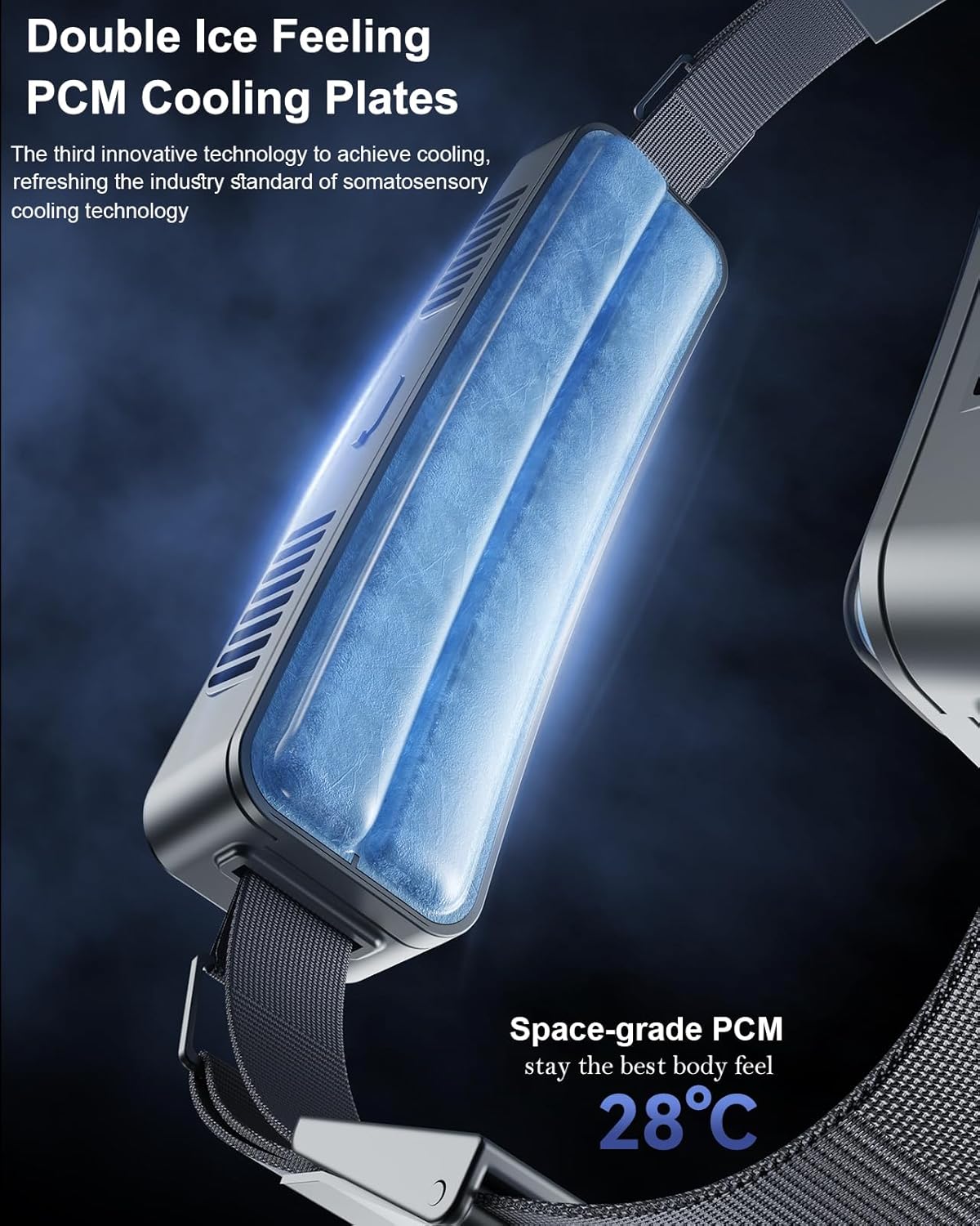 Ventilatore Portatile con 2 Piastre di Raffreddamento Ghiaccio - immagine 3